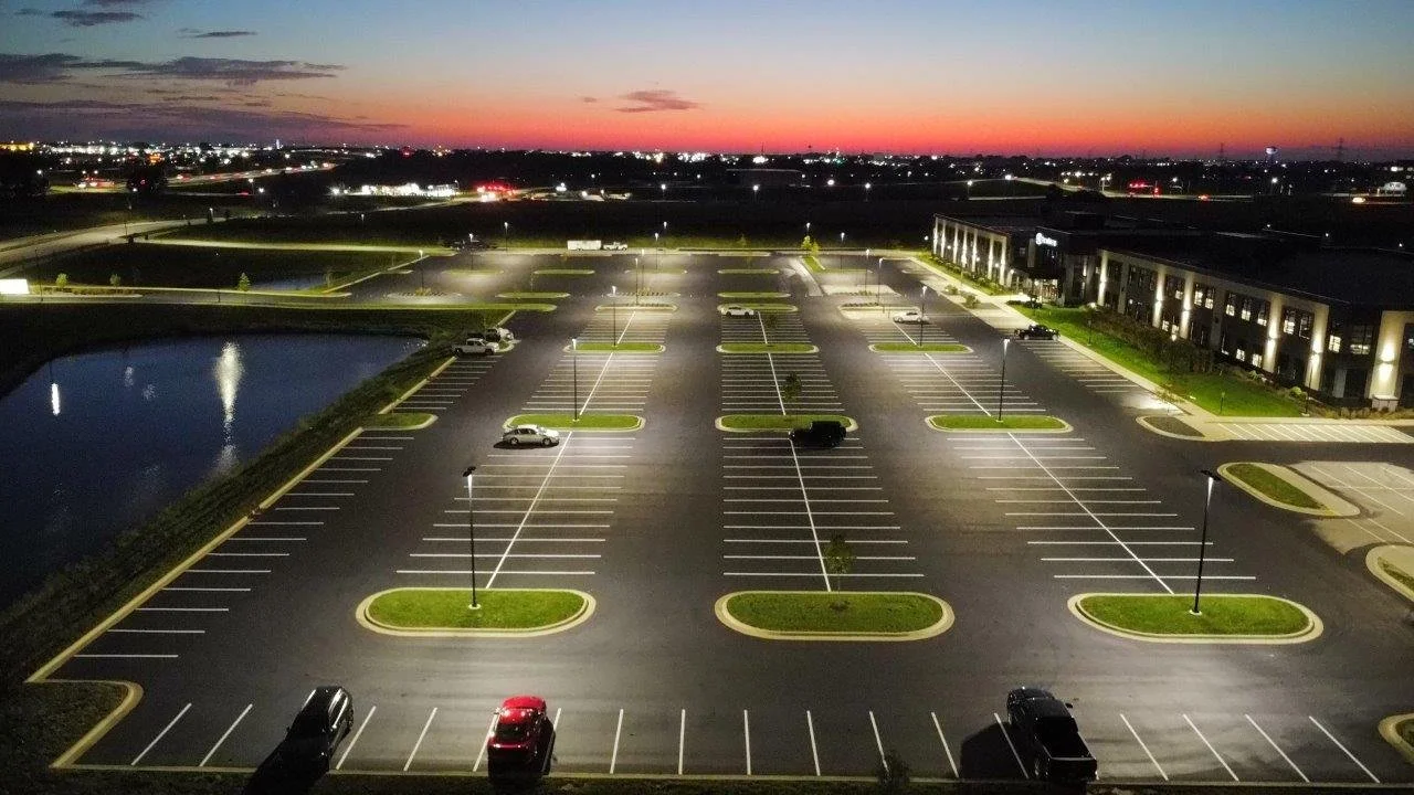 Parking lot striping