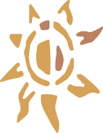 Abstract geometric design with brown and beige shapes