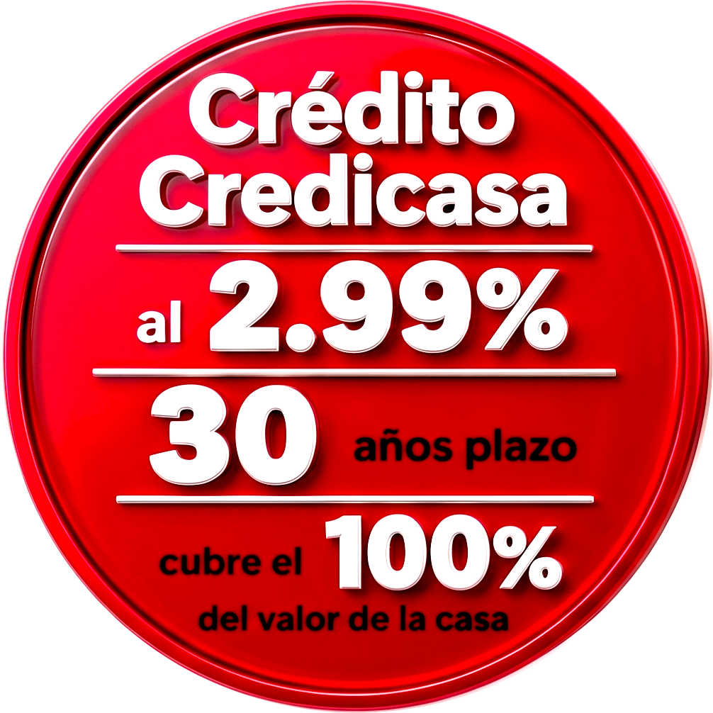 Crédito Credicasa, cuotas mensuales de: