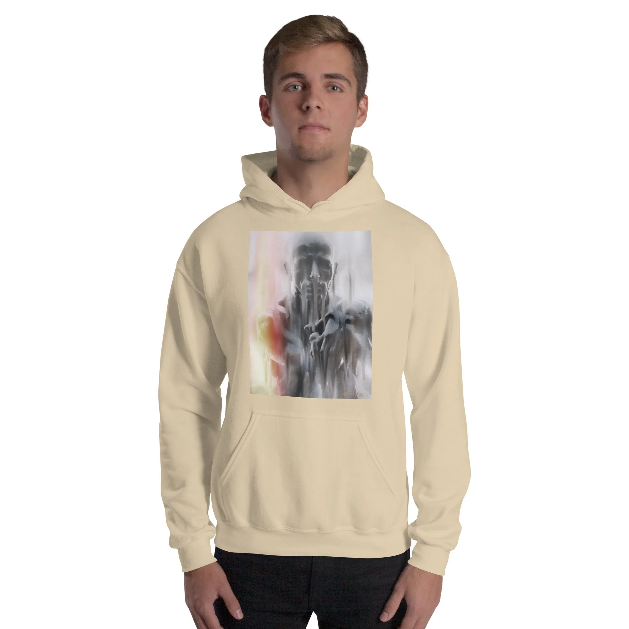 work-002 “fragment“ hoodie — sand edition