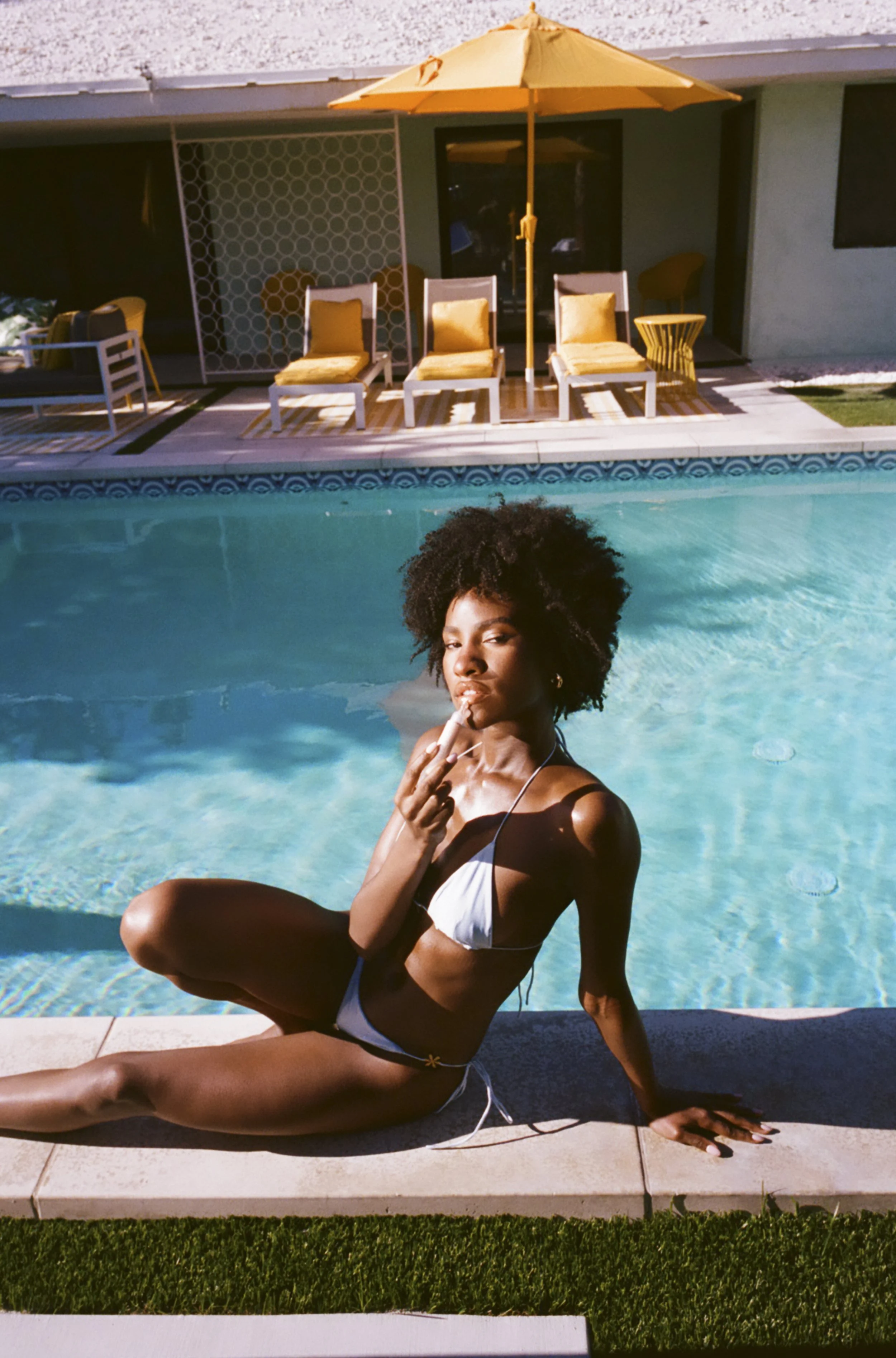 Scarlett Johansson styled by Katie Postyn of KLP STYLED for the Lip Oasis Resort photoshoot. KLP STYLED is a new york city based personal styling service / personal stylist in brooklyn new york and new york city. high end personal styling and fashion