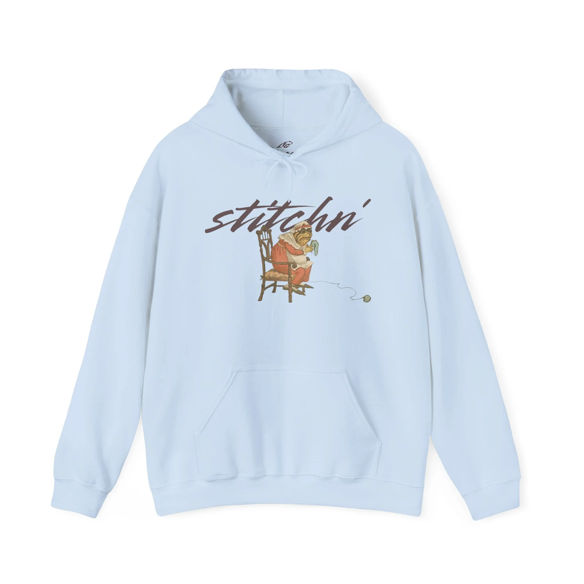 Stitchn' and Bitchn' | Hooded Sweatshirt - Brown Text
