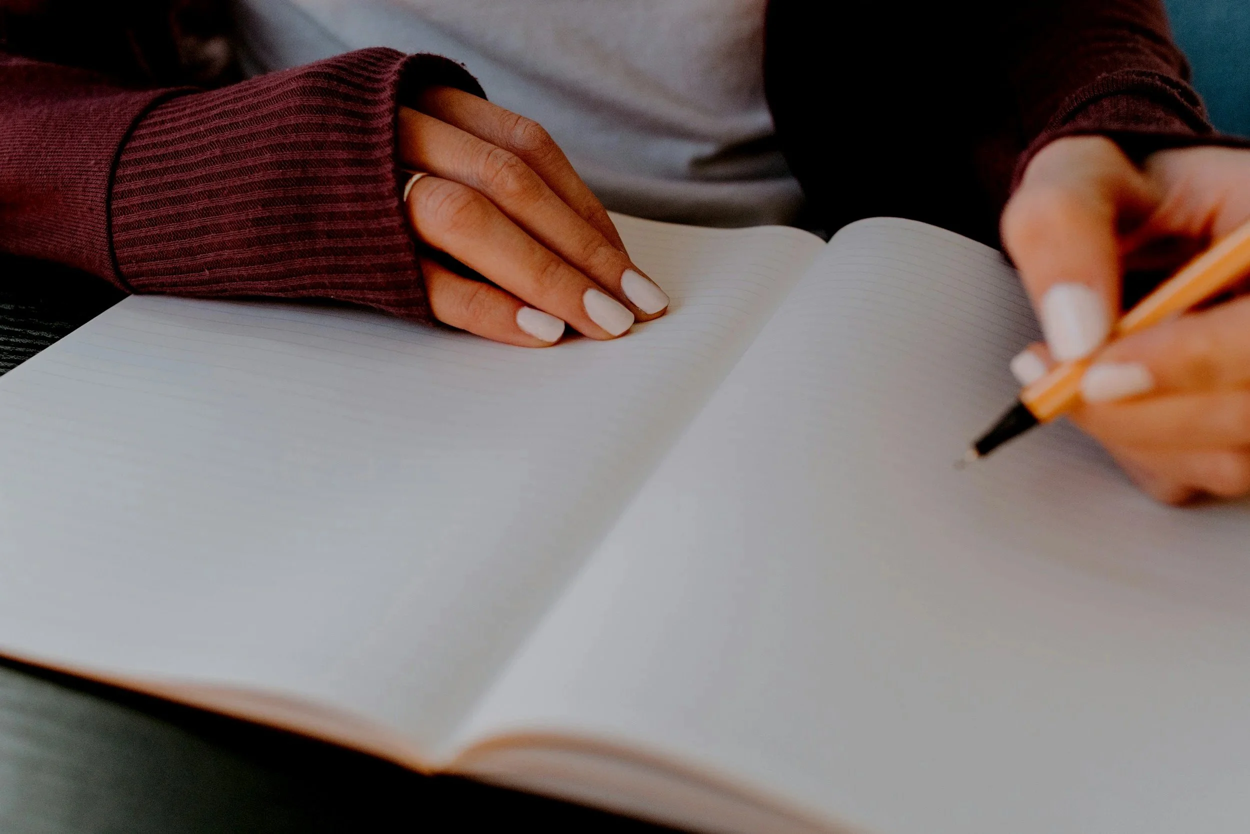 woman writing in journal, Journaling with Melody