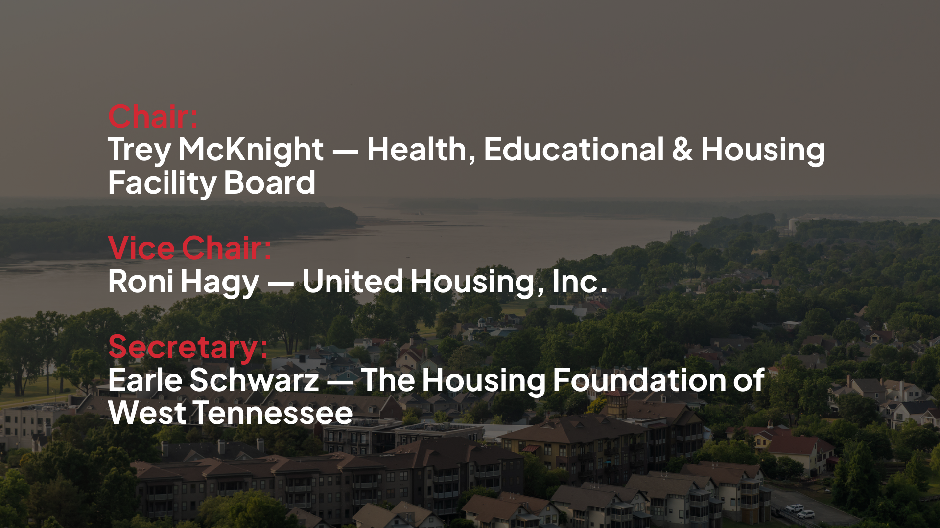 Organizational members of the west regional council of Tennessee Affordable Housing.
