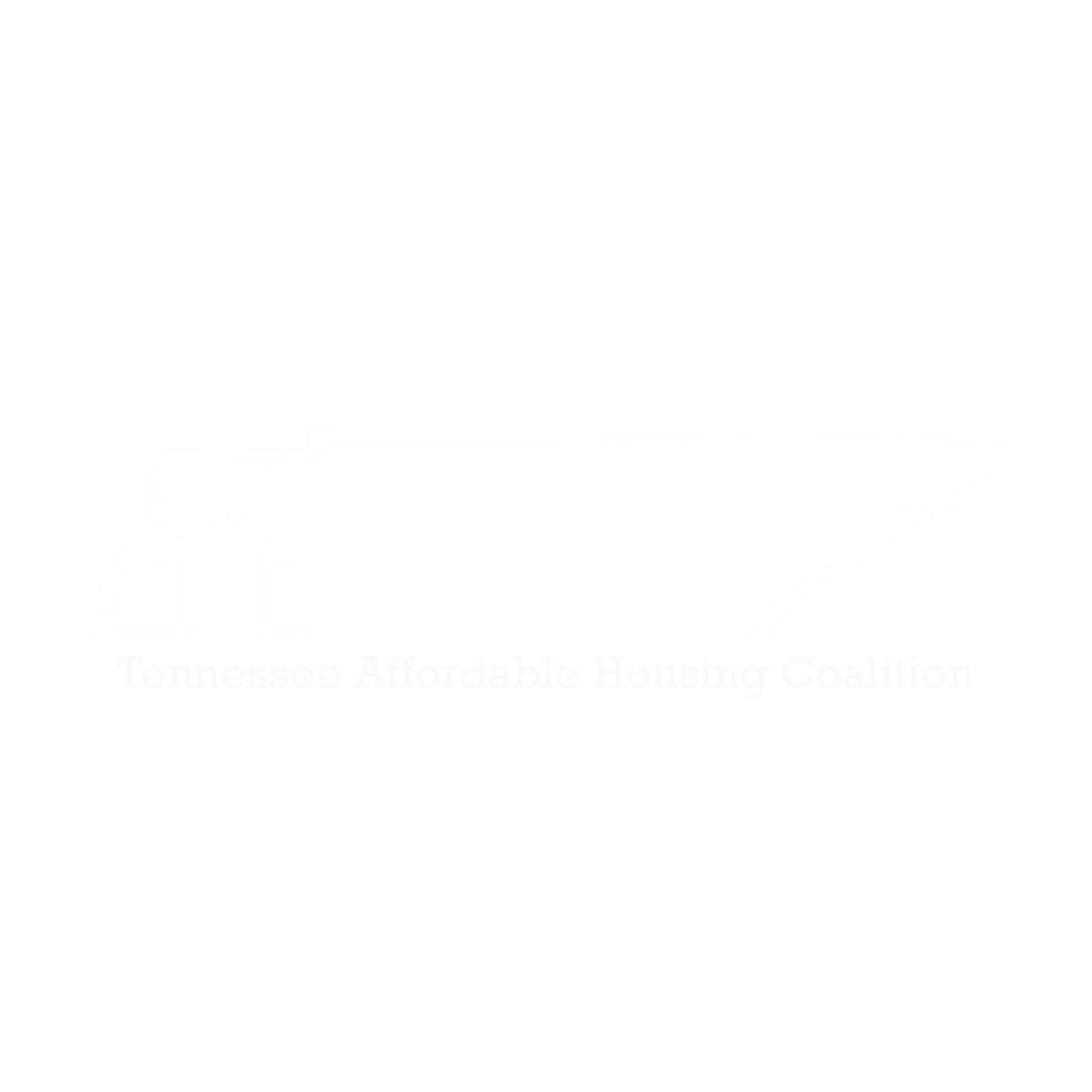 Outline of Tennessee state with a house icon and text reading “Tennessee Affordable Housing Coalition” underneath.