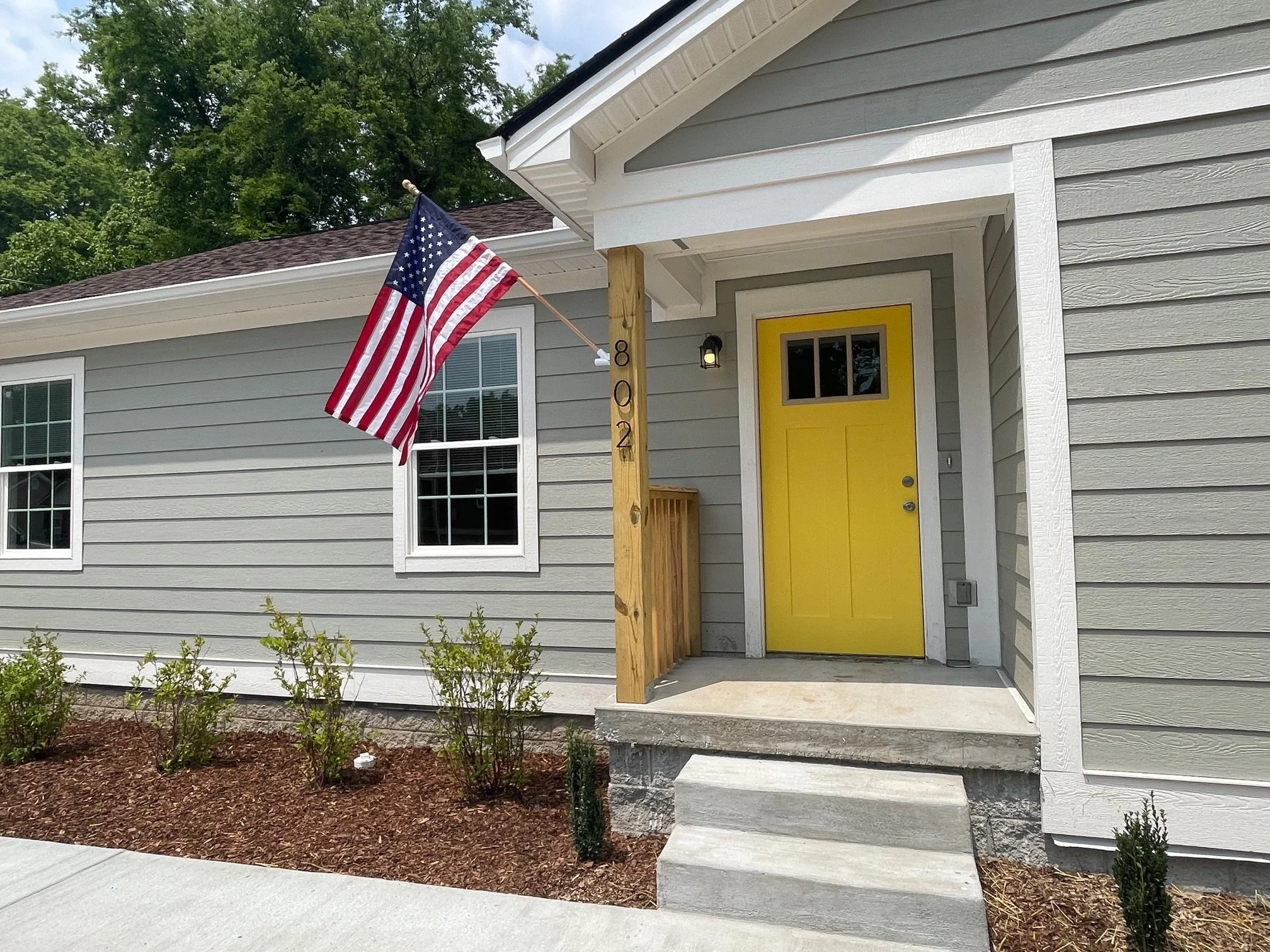 A front door of a house to promote housing collaboration organizations.