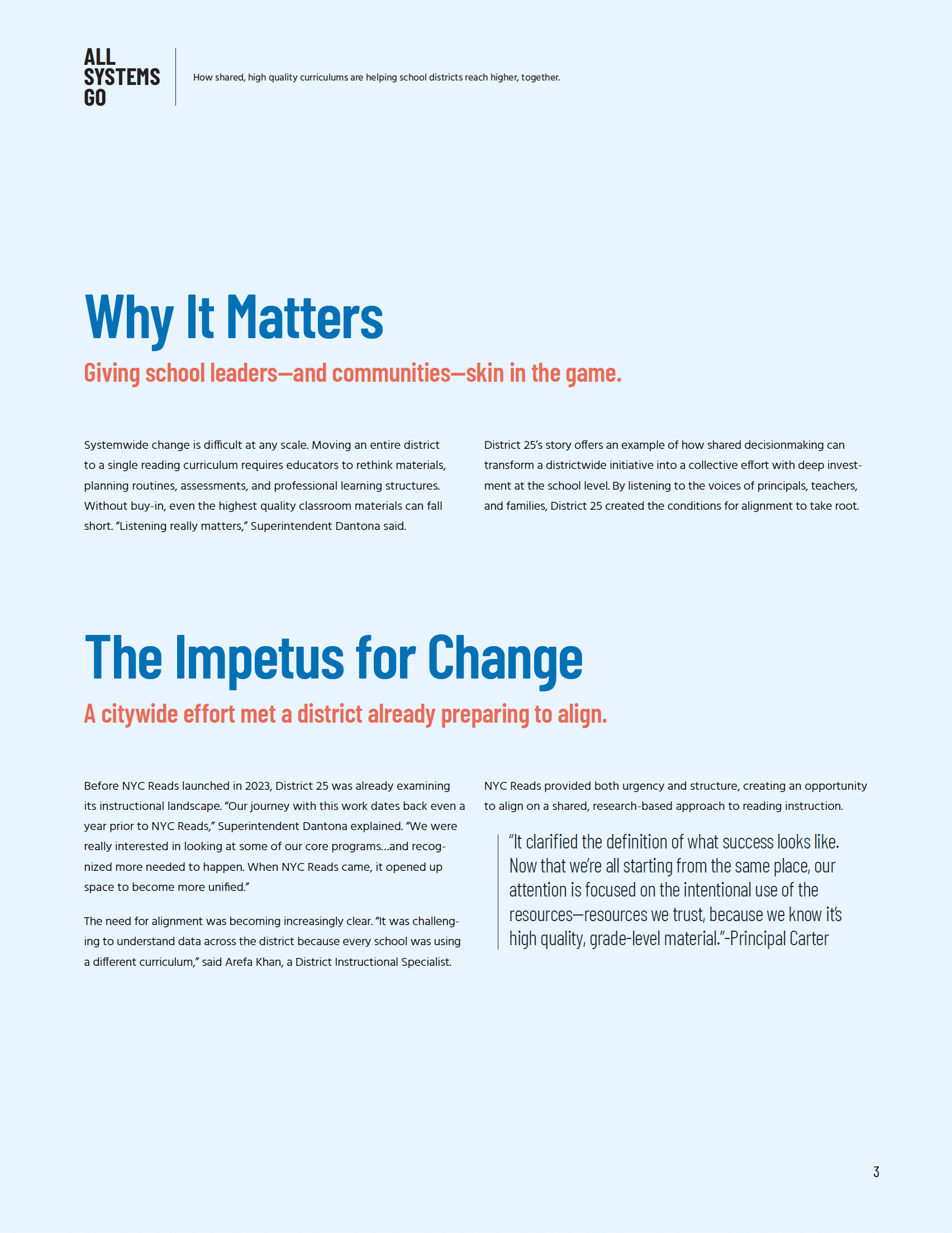 Report page titled "Why it Matters"
