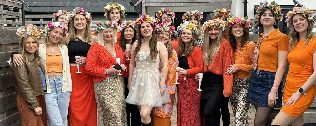flower crown making hen party 