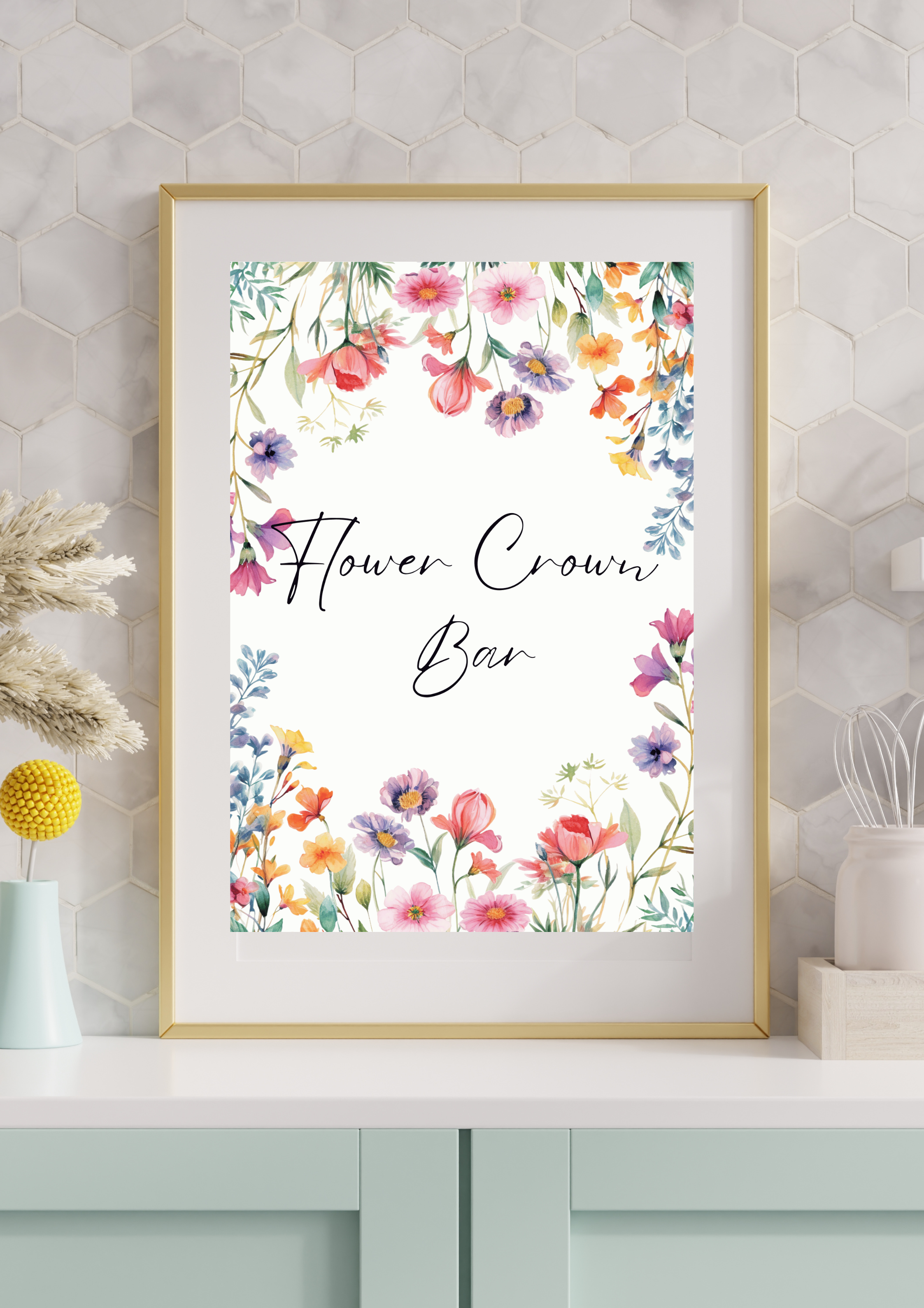 print at home hen party decor