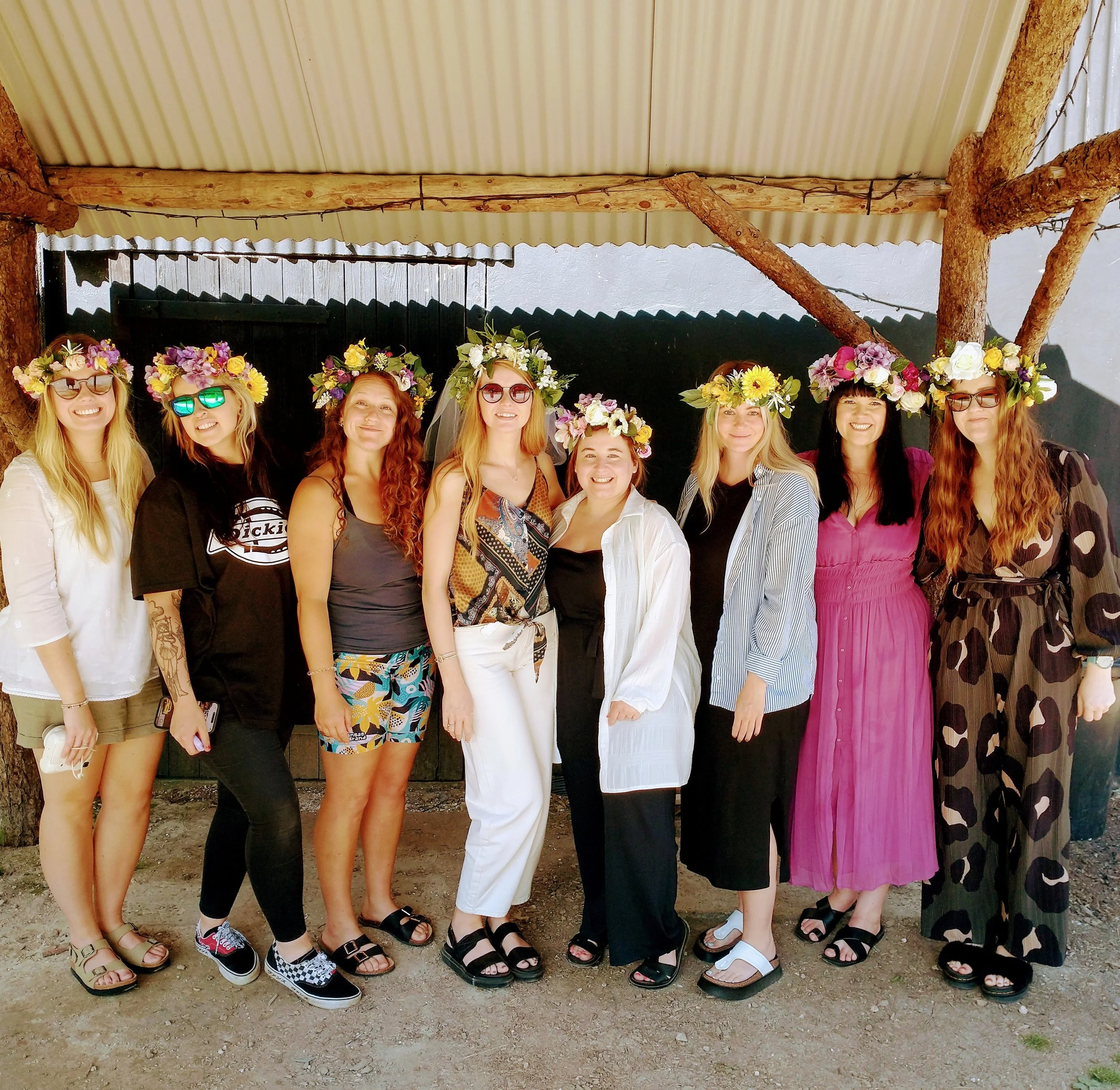 faux flower crown workshop