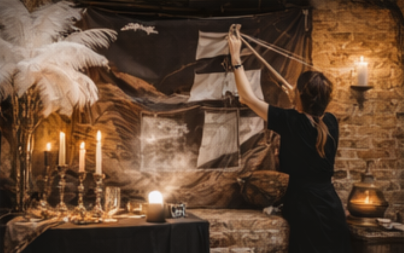 Installation de décor immersif à Nantes pour événement privé avec univers thématique complet