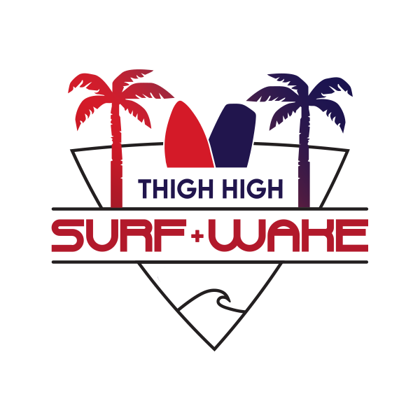 A stylized, abstract logo with a spaceship design incorporating red, black, and blue colors.