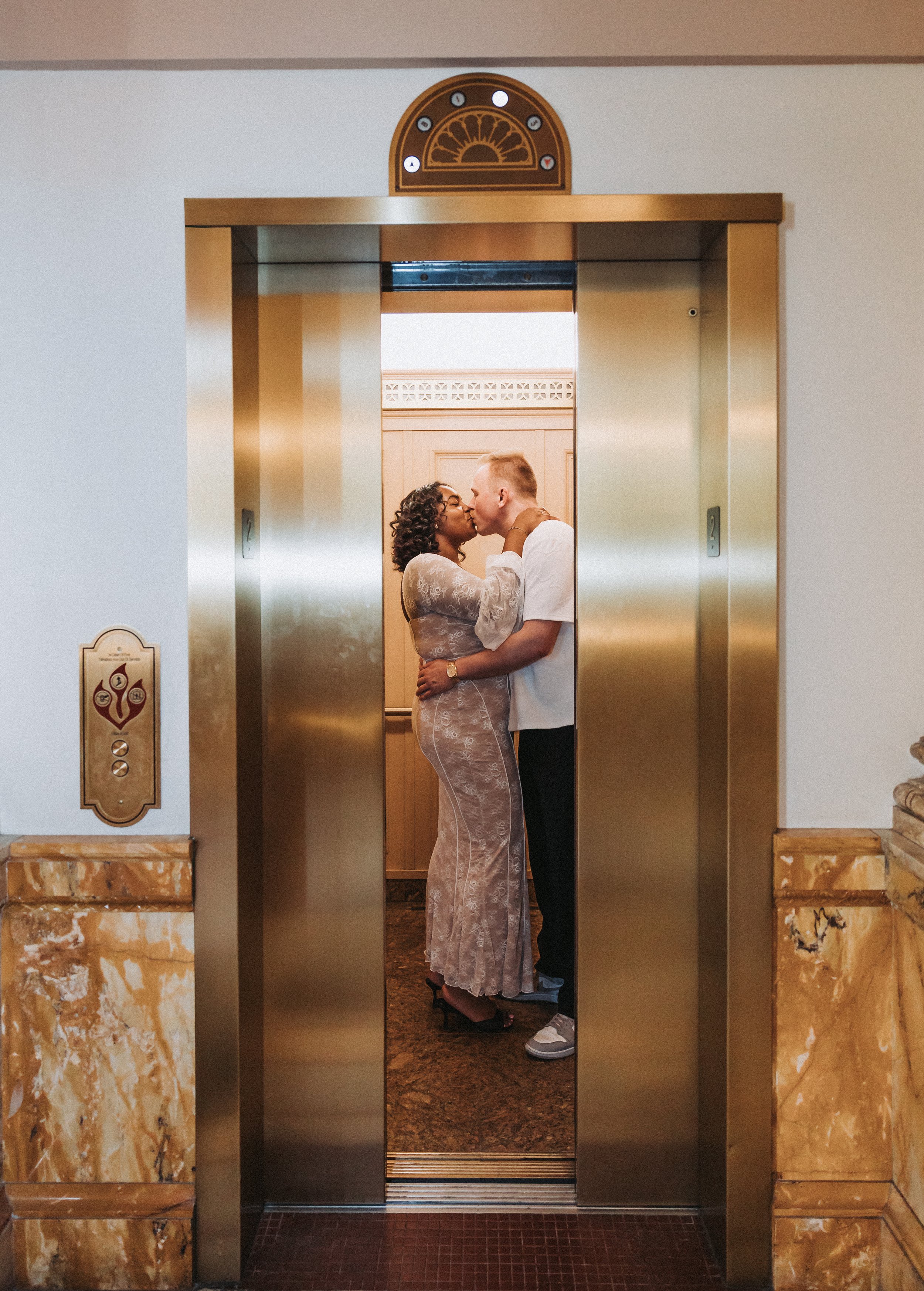 Milwaukee public library engagement shoot