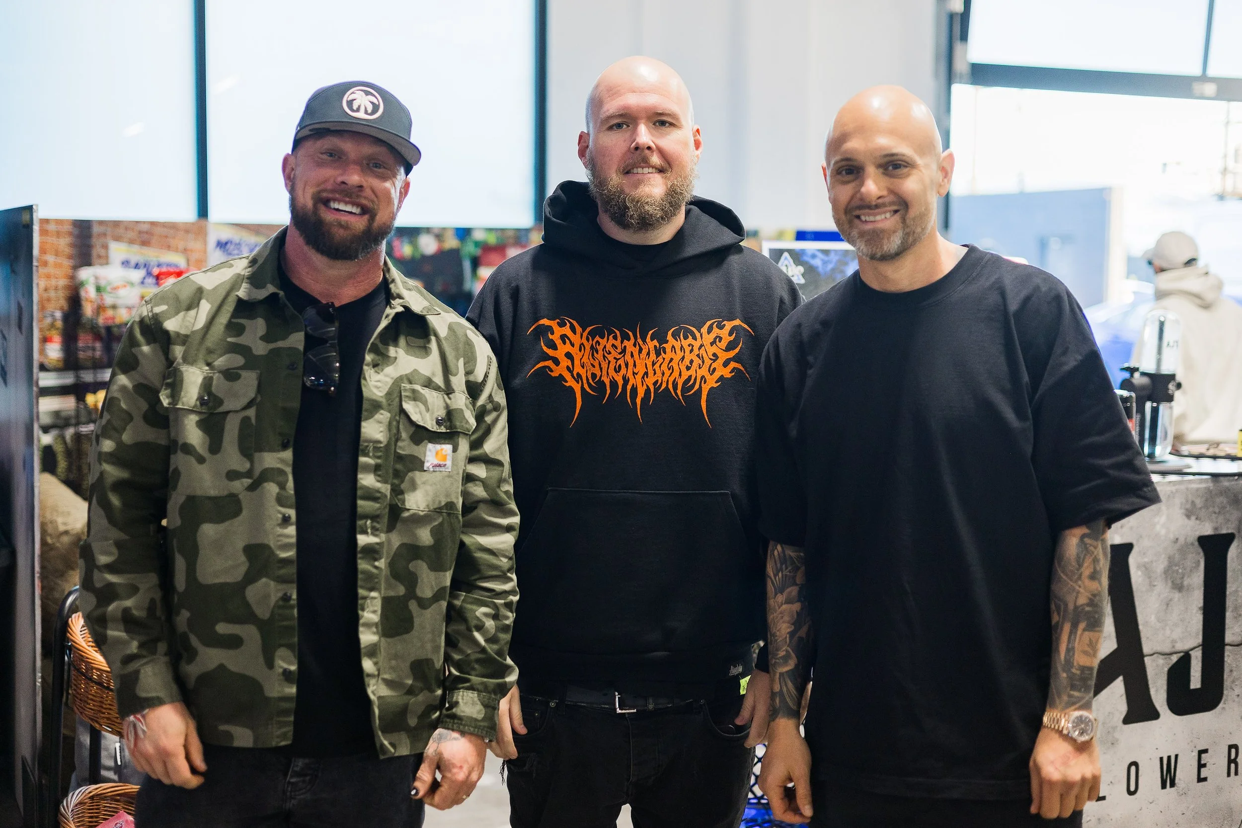 Caleb Counts (Connected California), Ted Littie (Alien Labs) and Ryan Bartholomew (Doja Pak) at a Catalyst Capo event