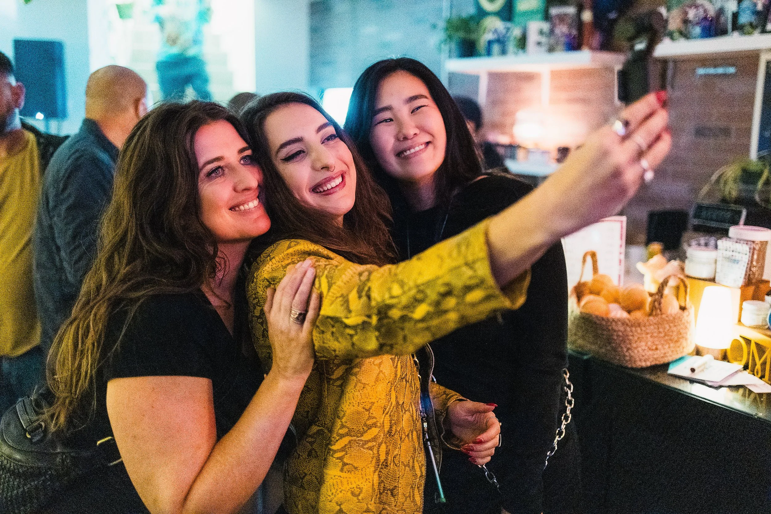 Maya, Alice and Jess at the Astor Club LA for Trap the Halls 2024