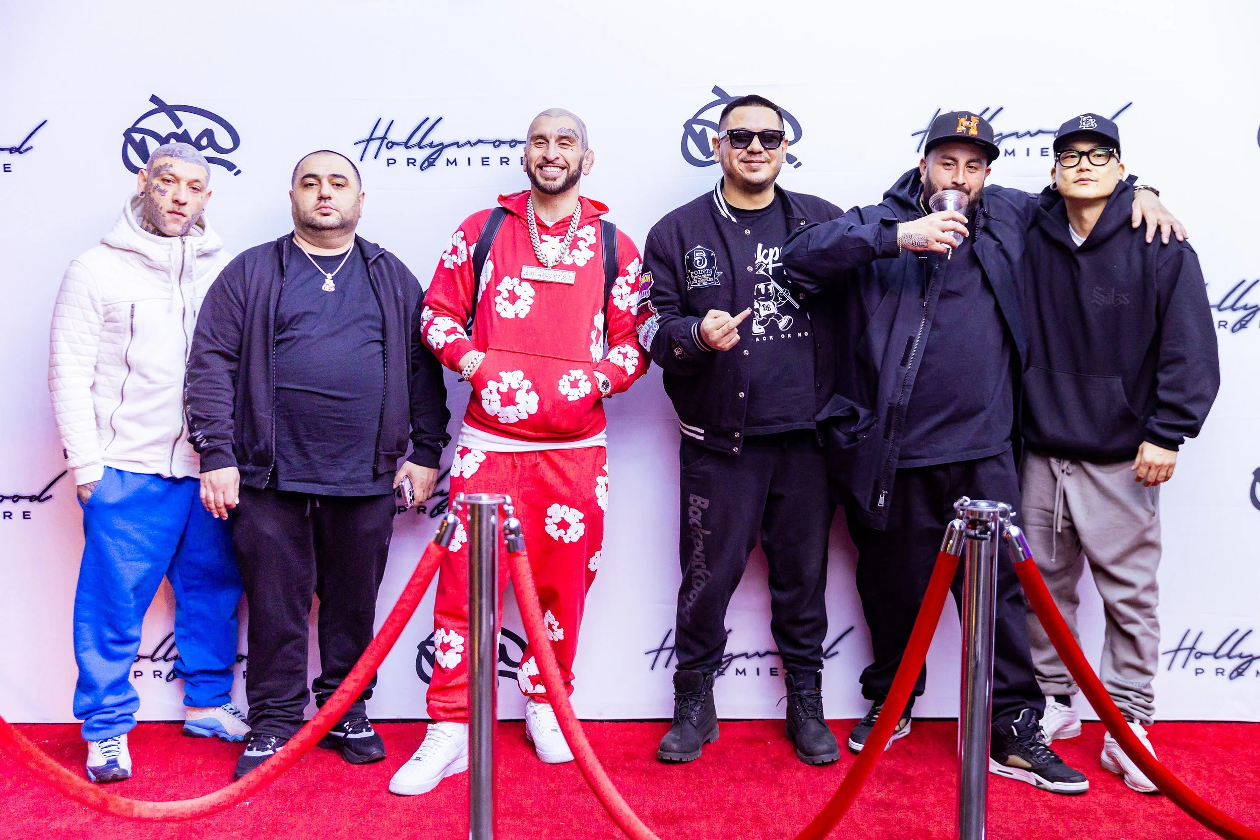 The Backpack Boyz Crew including Quesda at the Doja Hollywood Premiere at Montalban Theatre