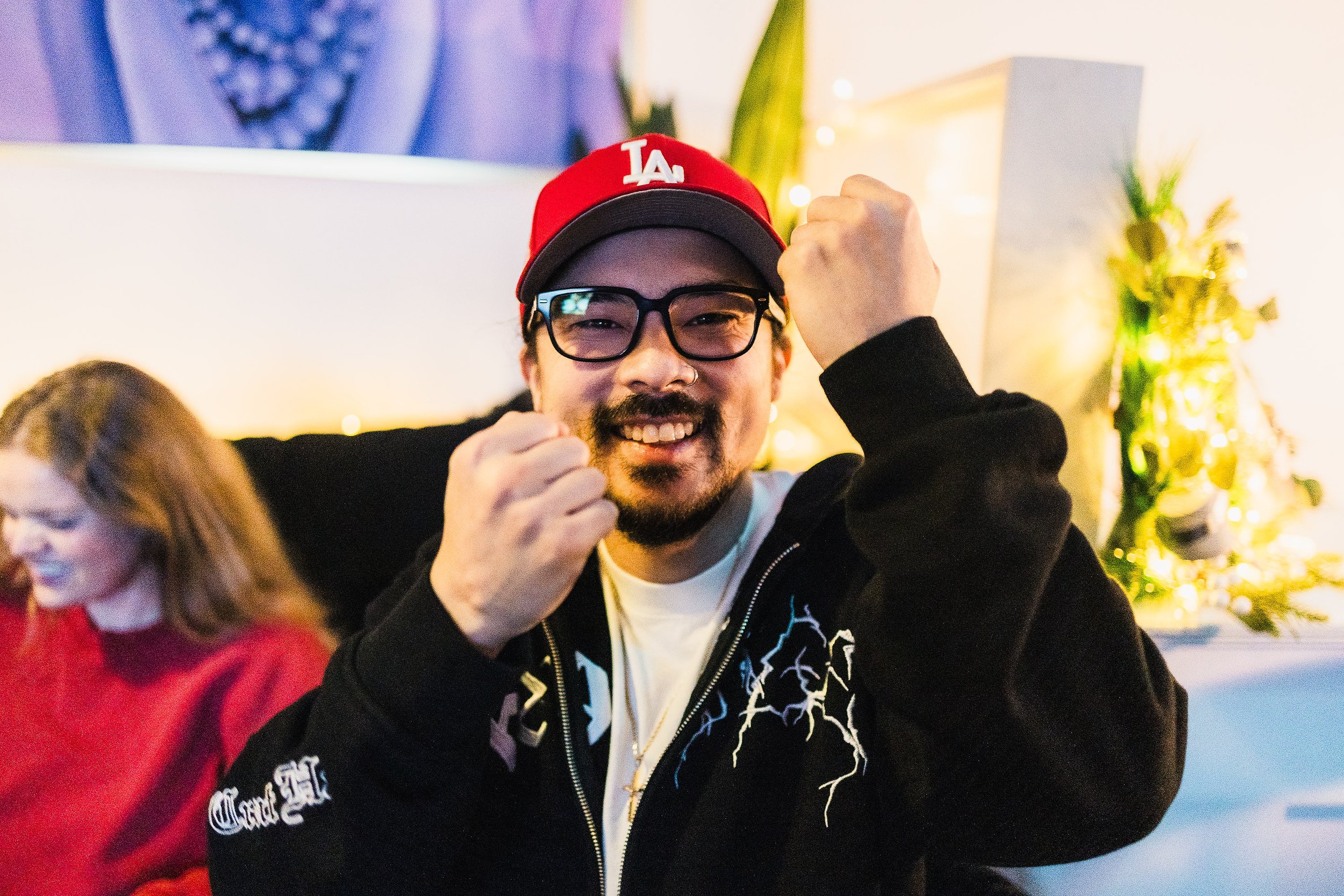 Cody from Puffco hanging at the Astor Club LA for the Sluggers CAM premiere of Bubbas Girl