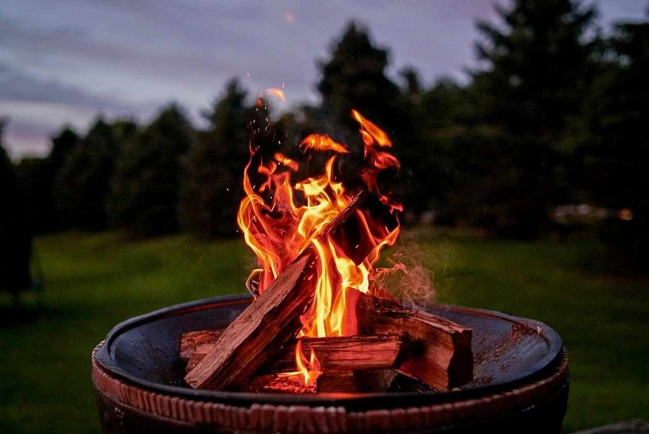 campfire representing relaxation after anxiety