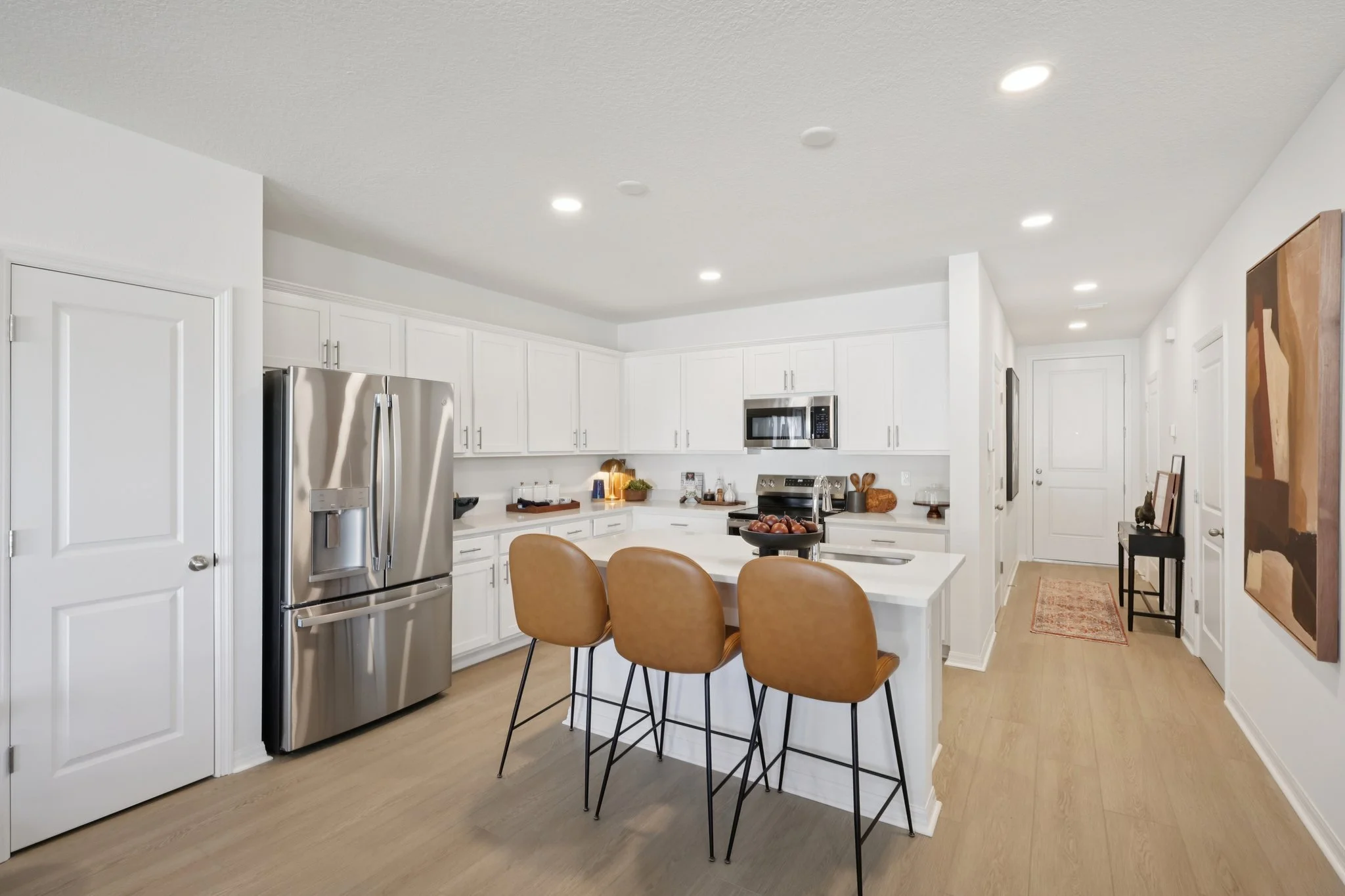 A DRB Homes Standard Kitchen Modeled in the Leila Model at Twin Oaks in Zephyrhills, FL.
