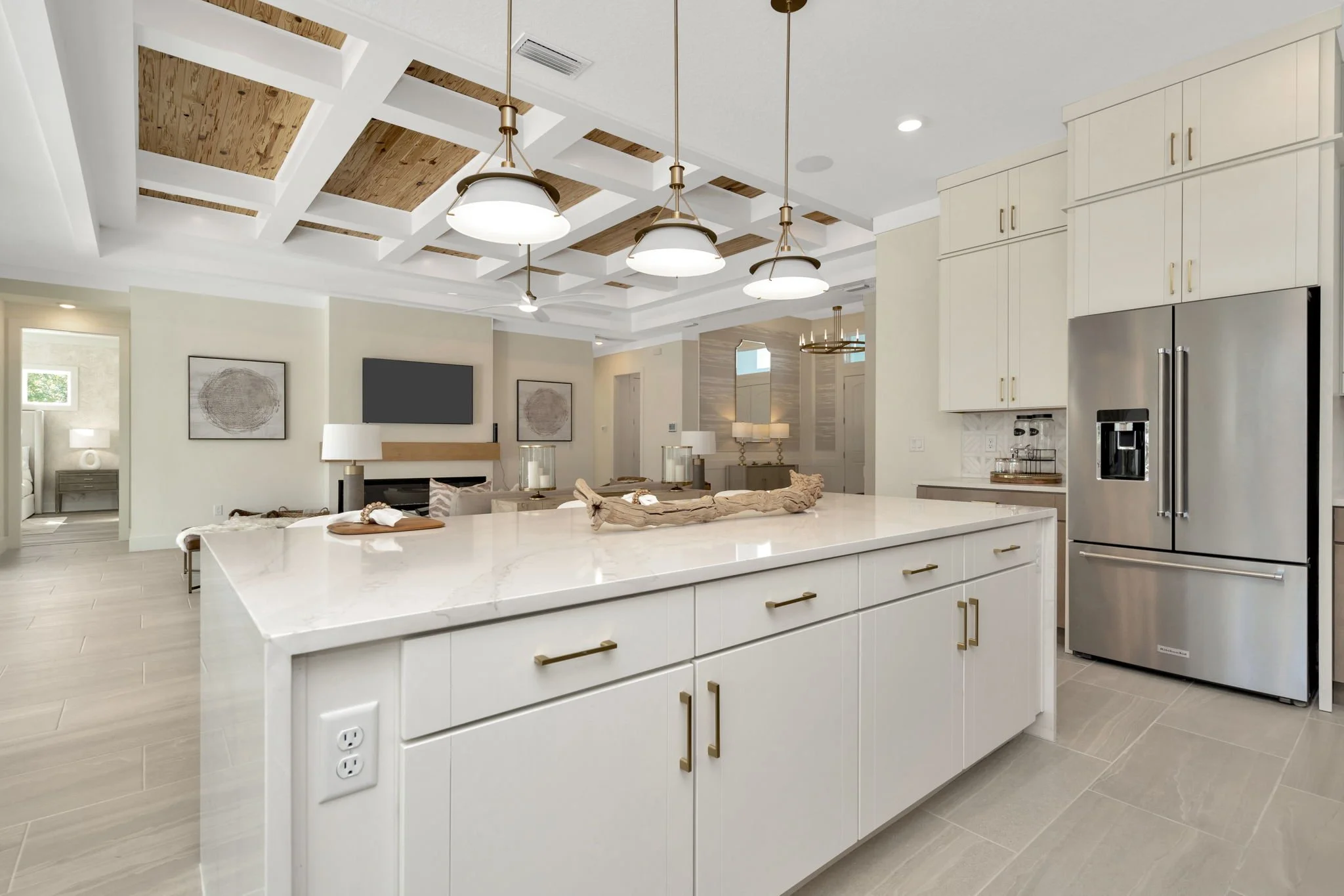 Kitchen Countertops at a DRB Homes Sabal Model at Serengeti in Spring Hill, FL.