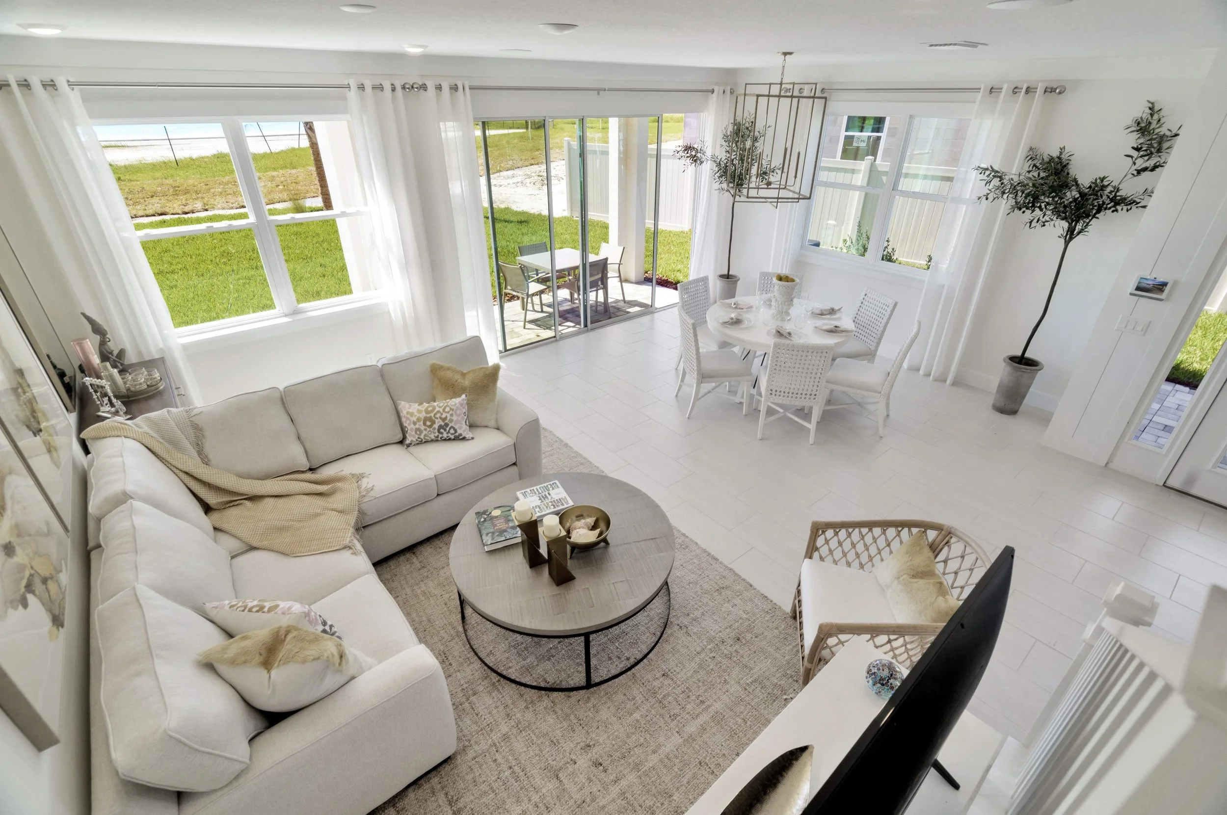 The Main Living Area at a DRB Homes Bermuda model at Lagoon Residences at Epperson in Wesley Chapel, FL.