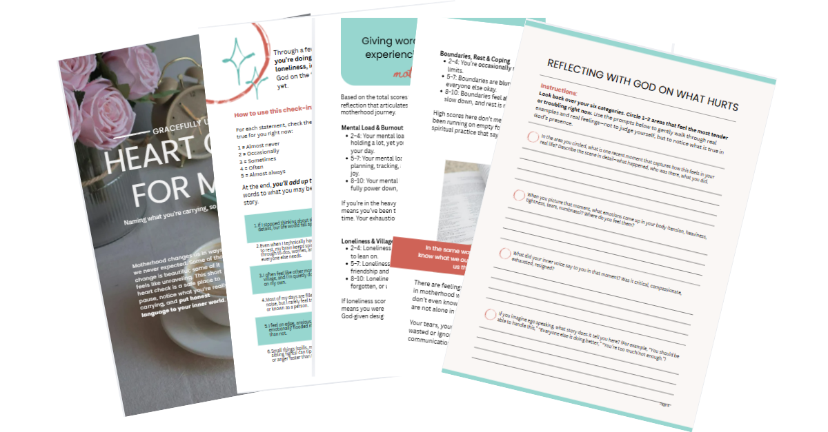 Sample pages from the Gracefully Unraveled Heart Check for Moms free download