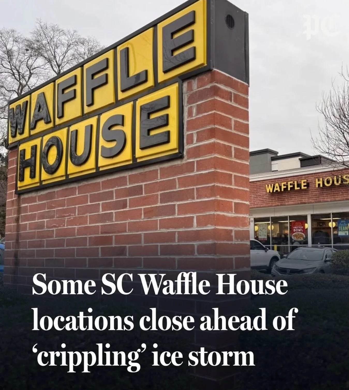 Universal signal that 💩 is gunna be bad!!! Stay safe my SC folks! #wafflehouseindex #southcarolina  #snowmageddon2026