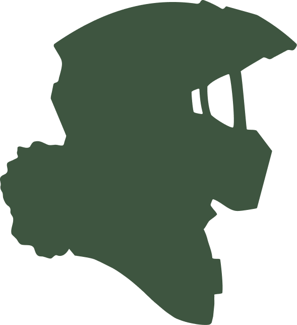 Golnoosh Namazi helmet icon in Spruce Green colourway.