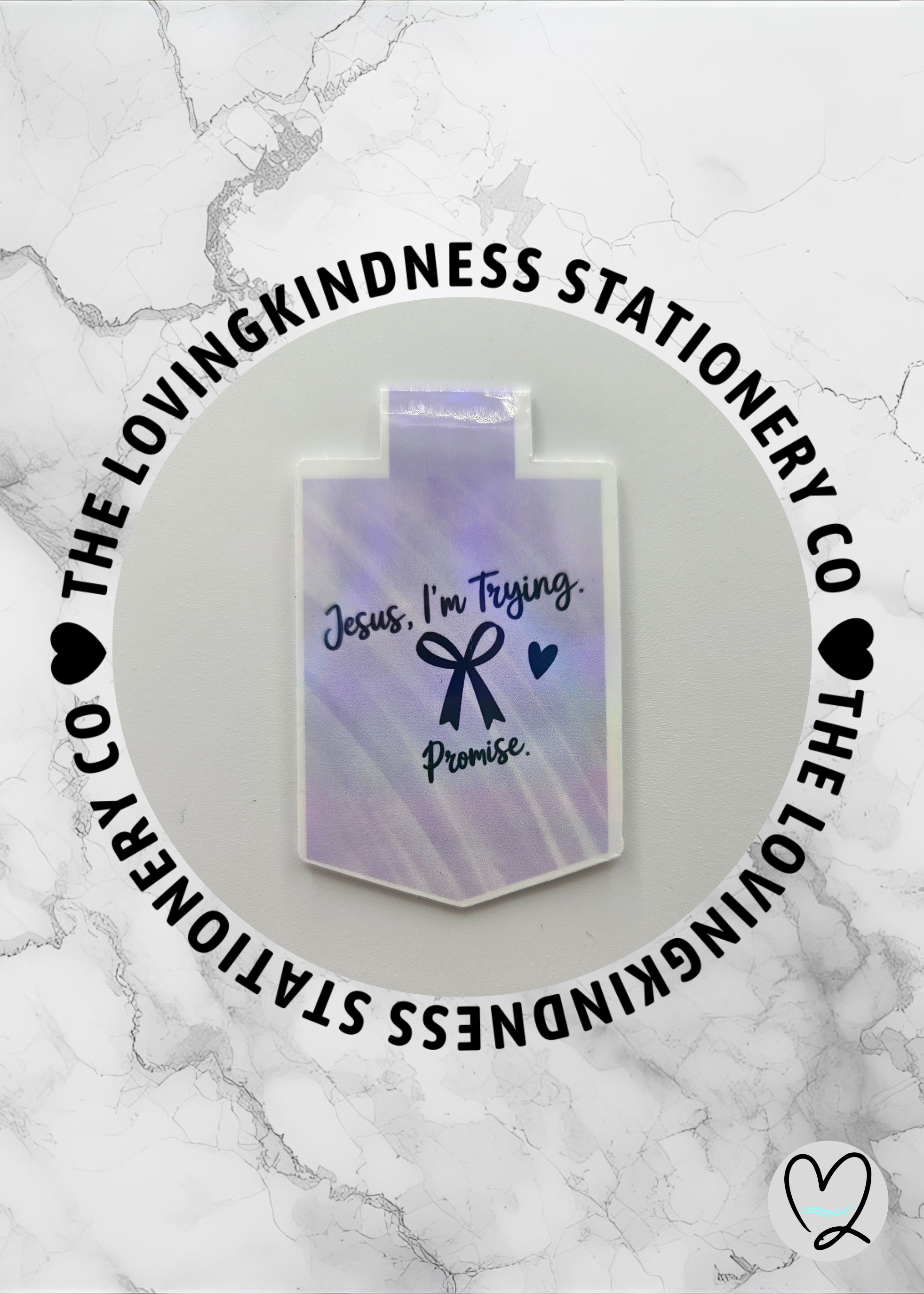 Jesus, I'm Trying. Promise | Christian Magnetic Bookmark