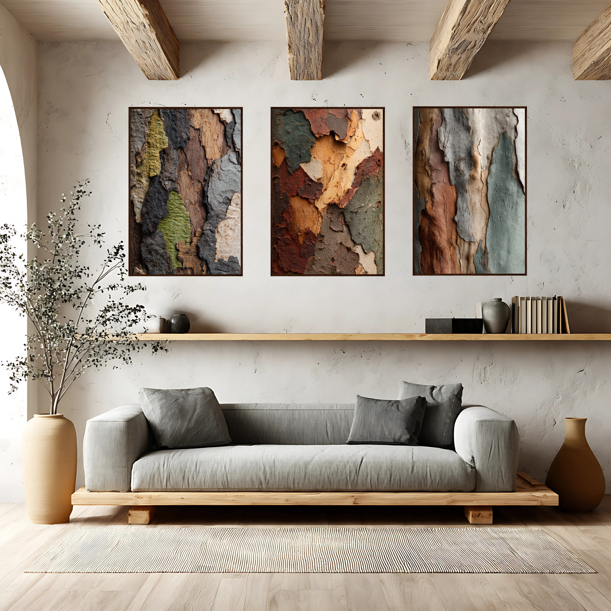 Japandi Bark Texture Triptych.png