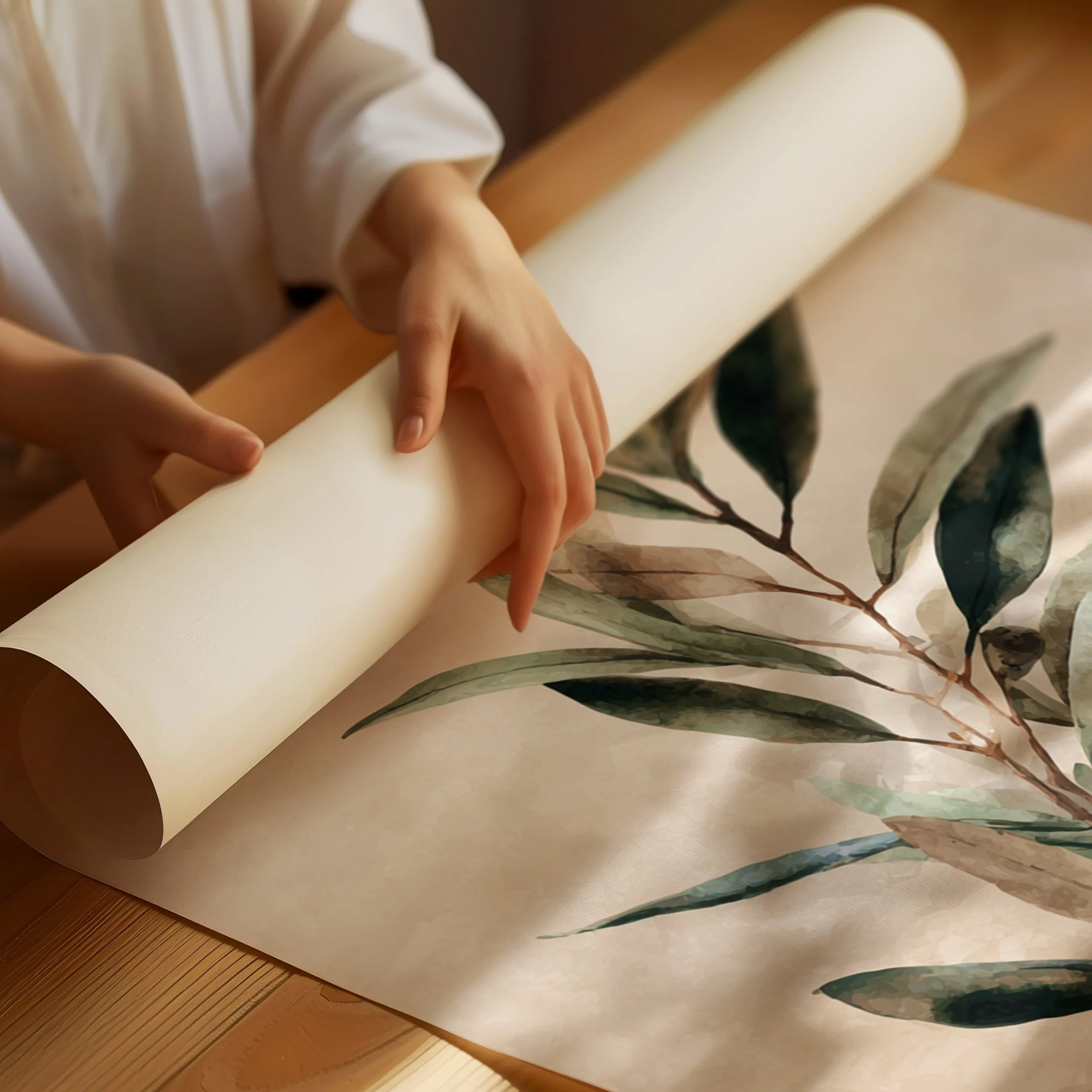 Minimal Olive Branch Wall Art.jpg