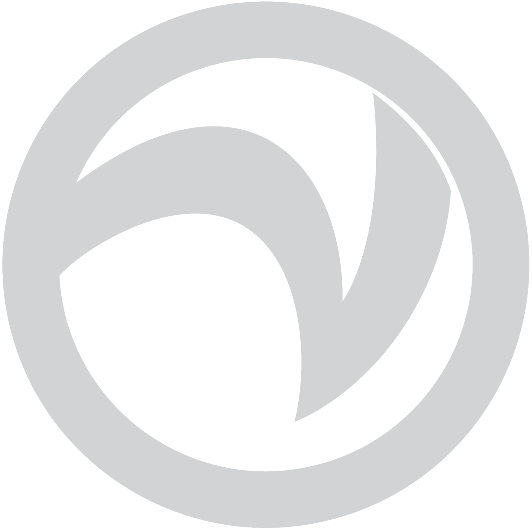 A black and white spiral pattern with alternating segments in a circular motion.