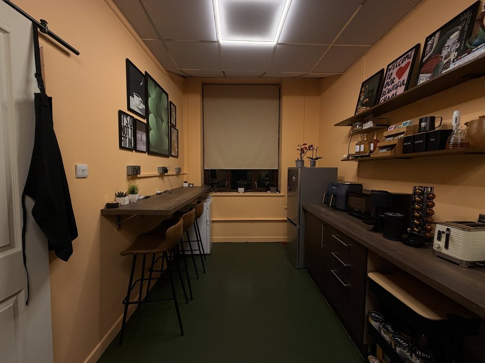 Kitchen area available to all bookings at STU 22 Wapping