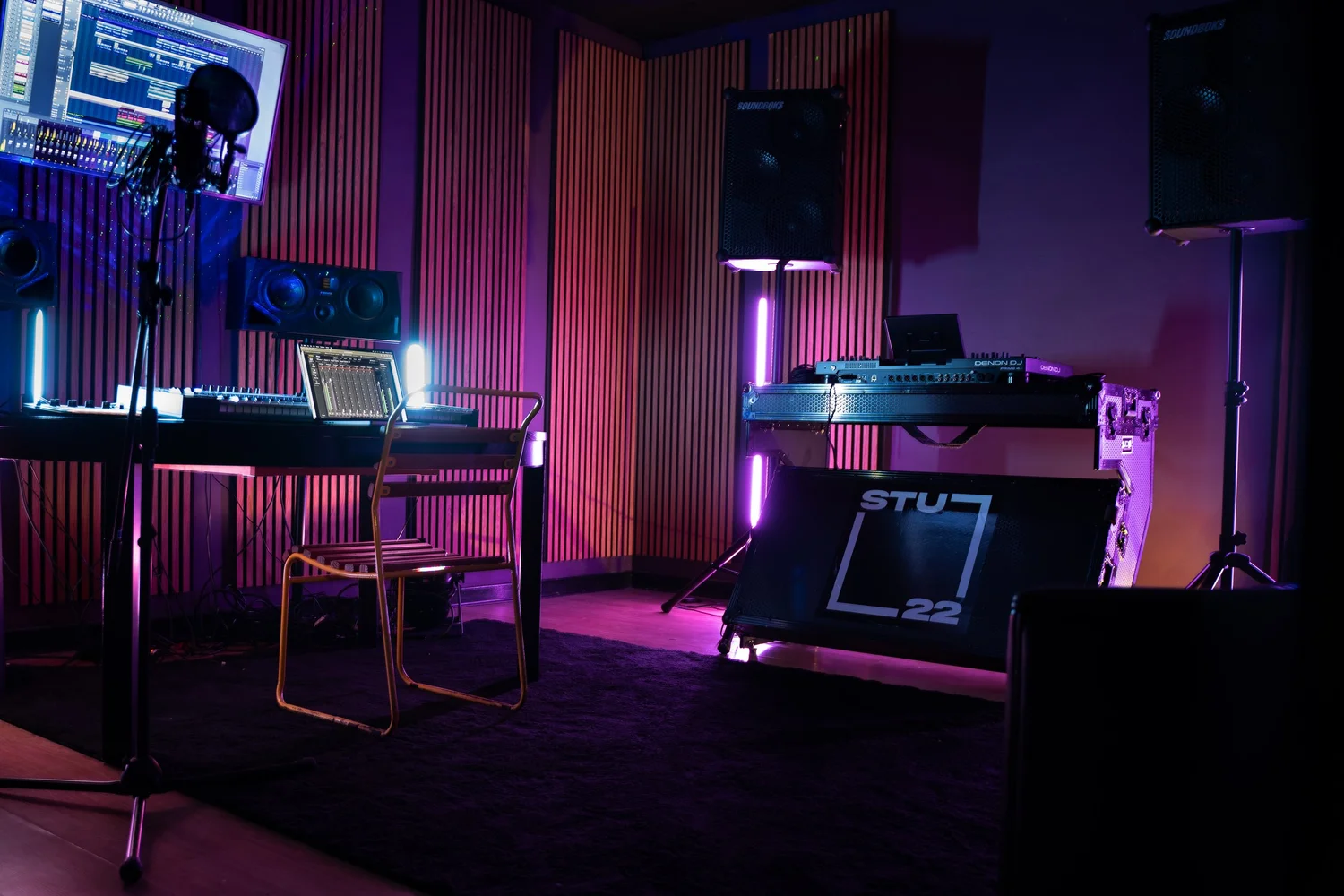 The Portal soundproof music and DJ studio at STU 22 Wapping, Focusrite equipped
