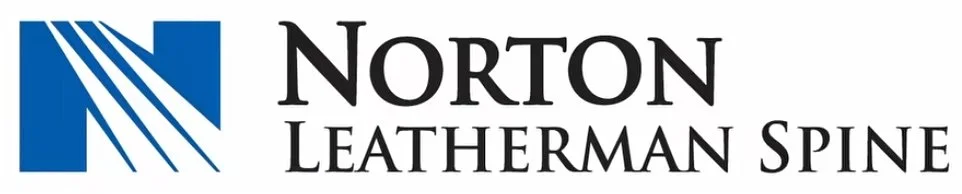 Logo of Norton Leatherman Spine featuring a blue graphic and black text.