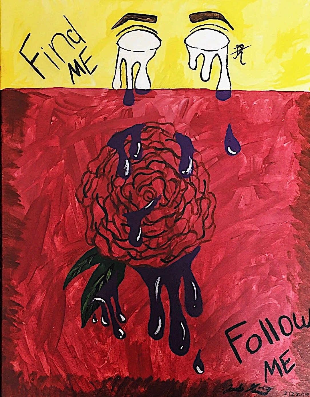 Find Me the Follow Me, Something Beautiful...
2019
Acrylic on Canvas 
16in x 20in