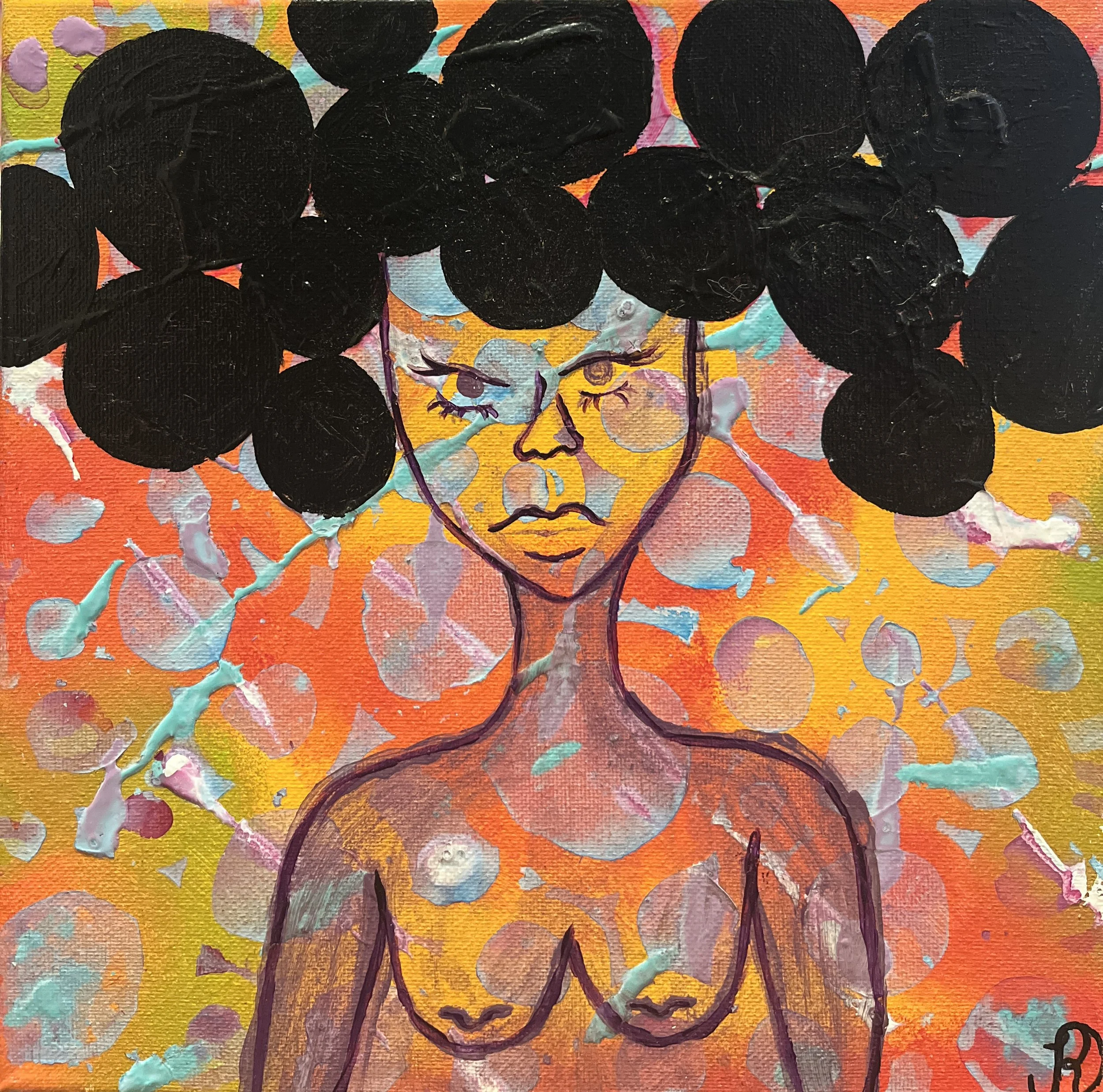 Untitled 
2023
Acrylic on Canvas 
10in x 10in 