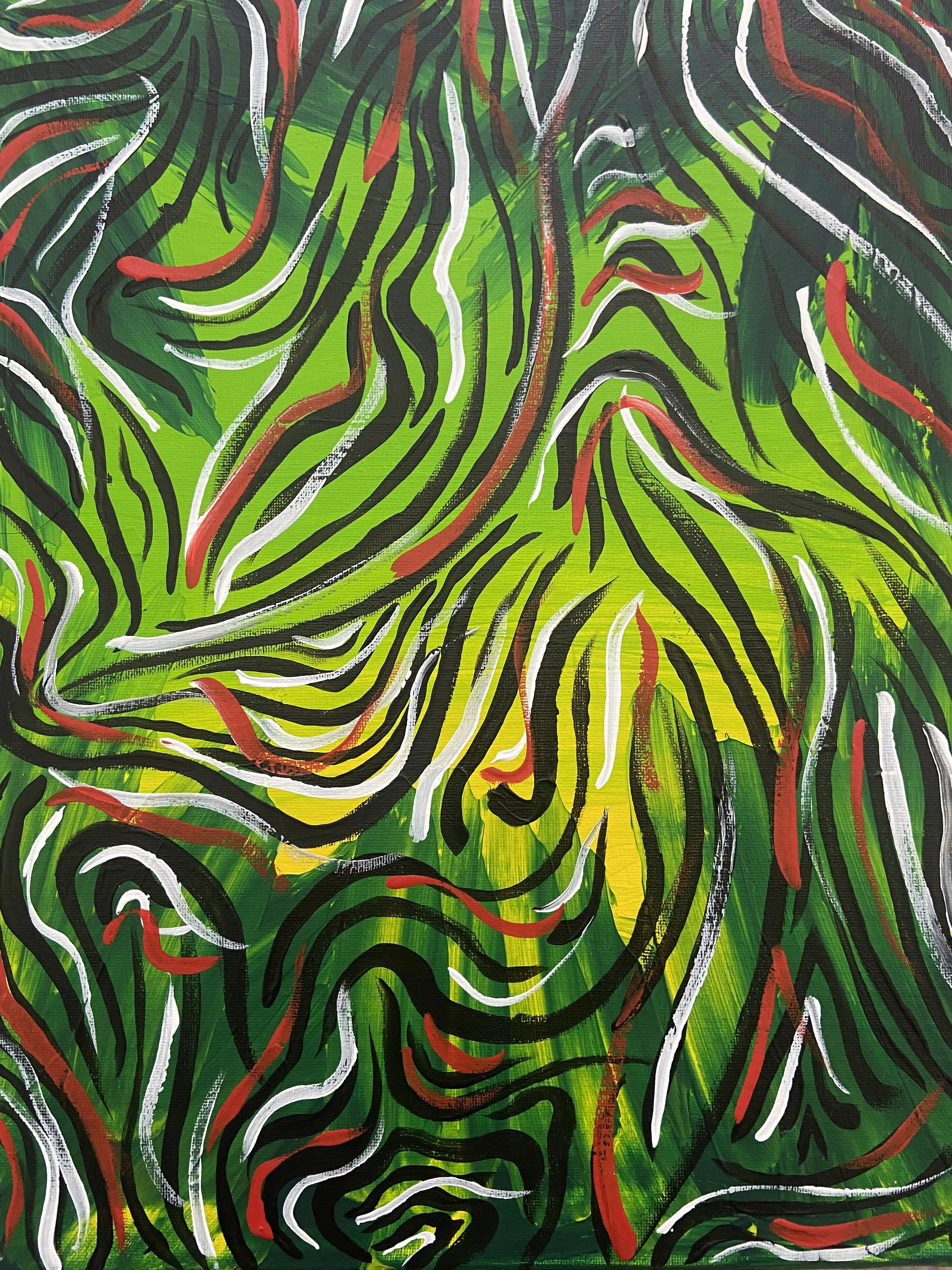 Jungle
2022
Acrylic on Canvas 
12in x 16in