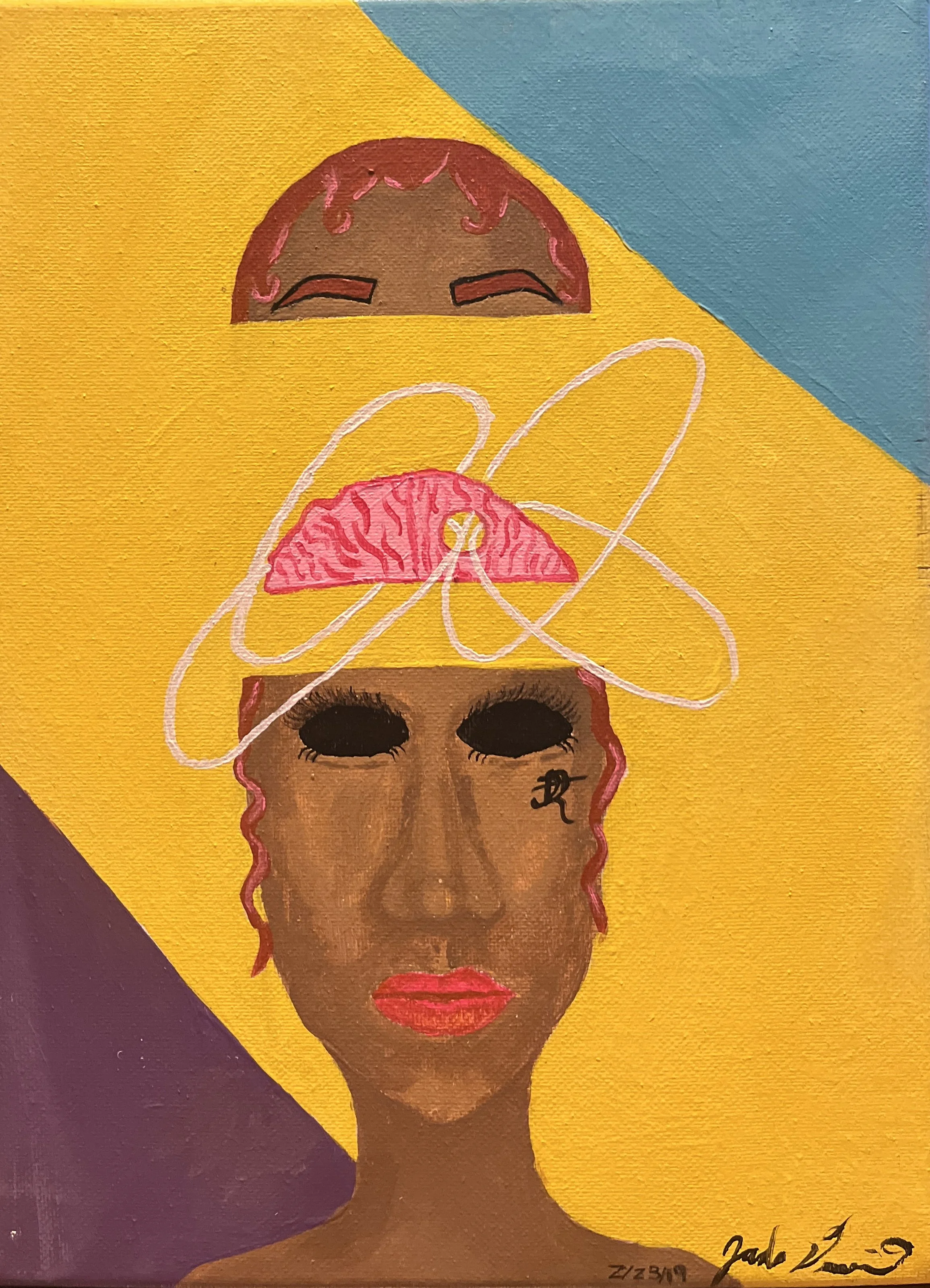 Things on my mind
2019
Acrylic on Canvas 
9in x 12in