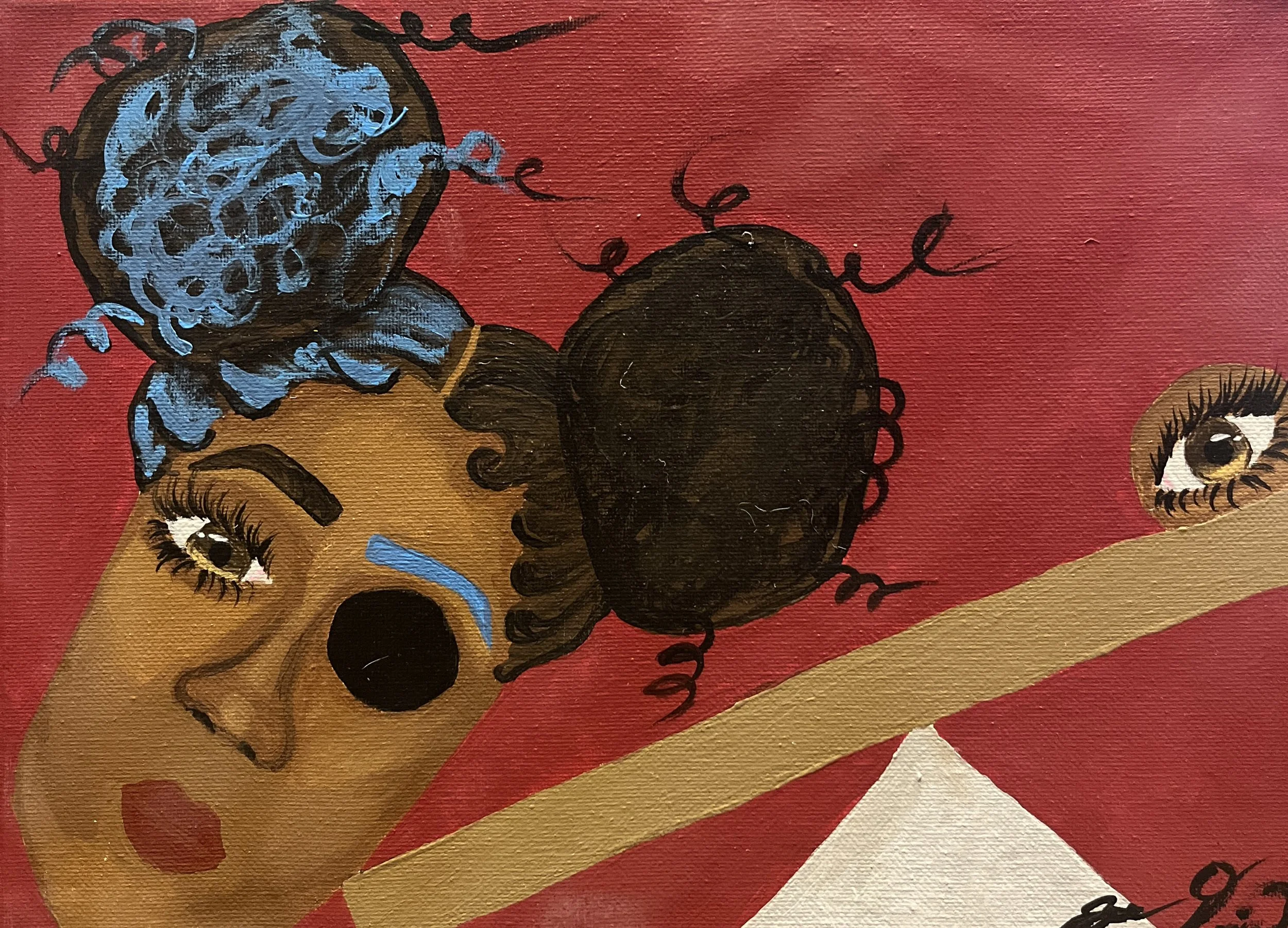 My Angle 
2019
Acrylic on Canvas 
9in x 12in