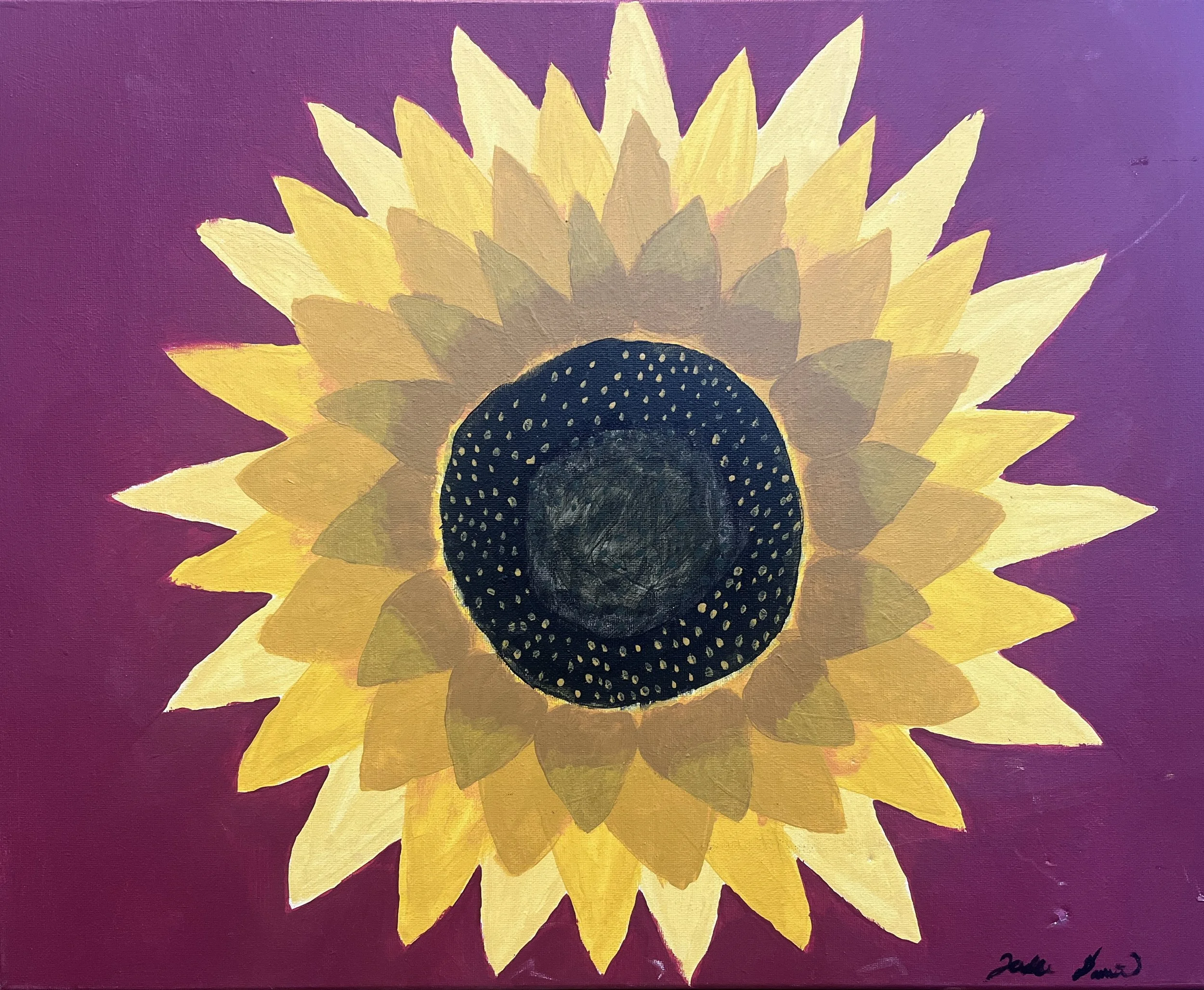 Sunny Sunflowers 
2019
Acrylic on Canvas
16in x 20in