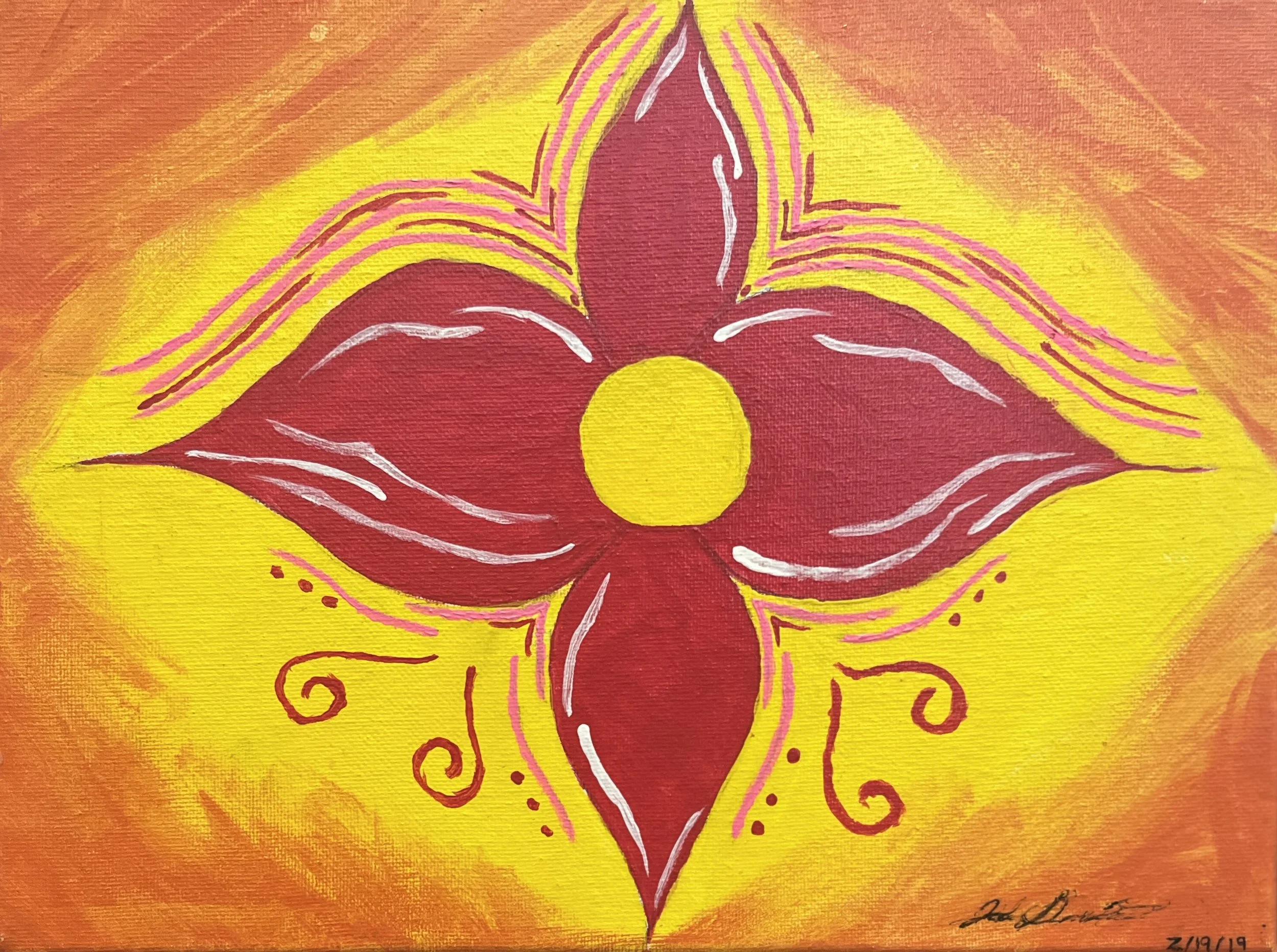 Bloom
2019
Acrylic on Canvas
9in x 12in