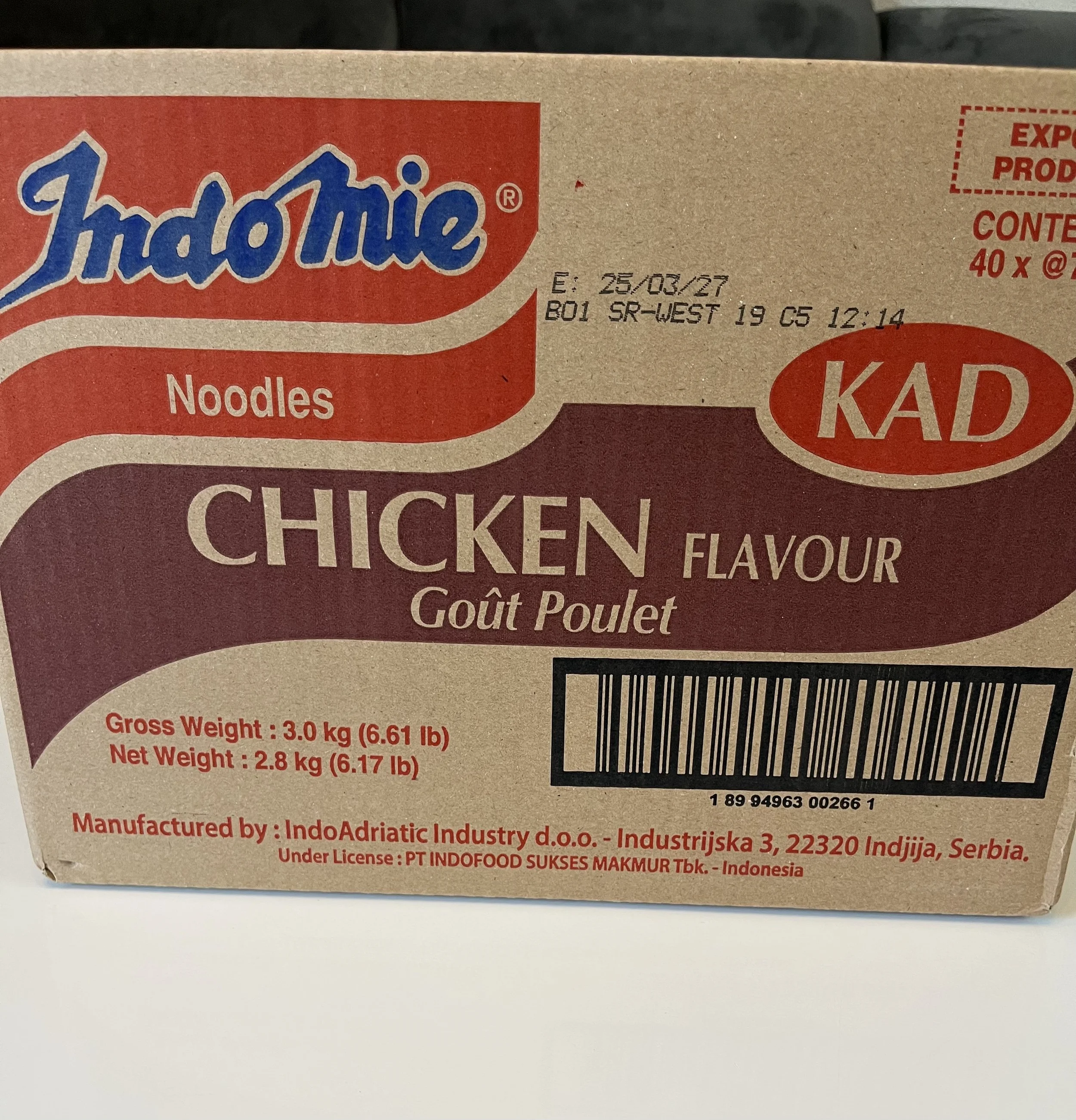 Indomie Instant Noodles (Chicken Flavour)—3kg