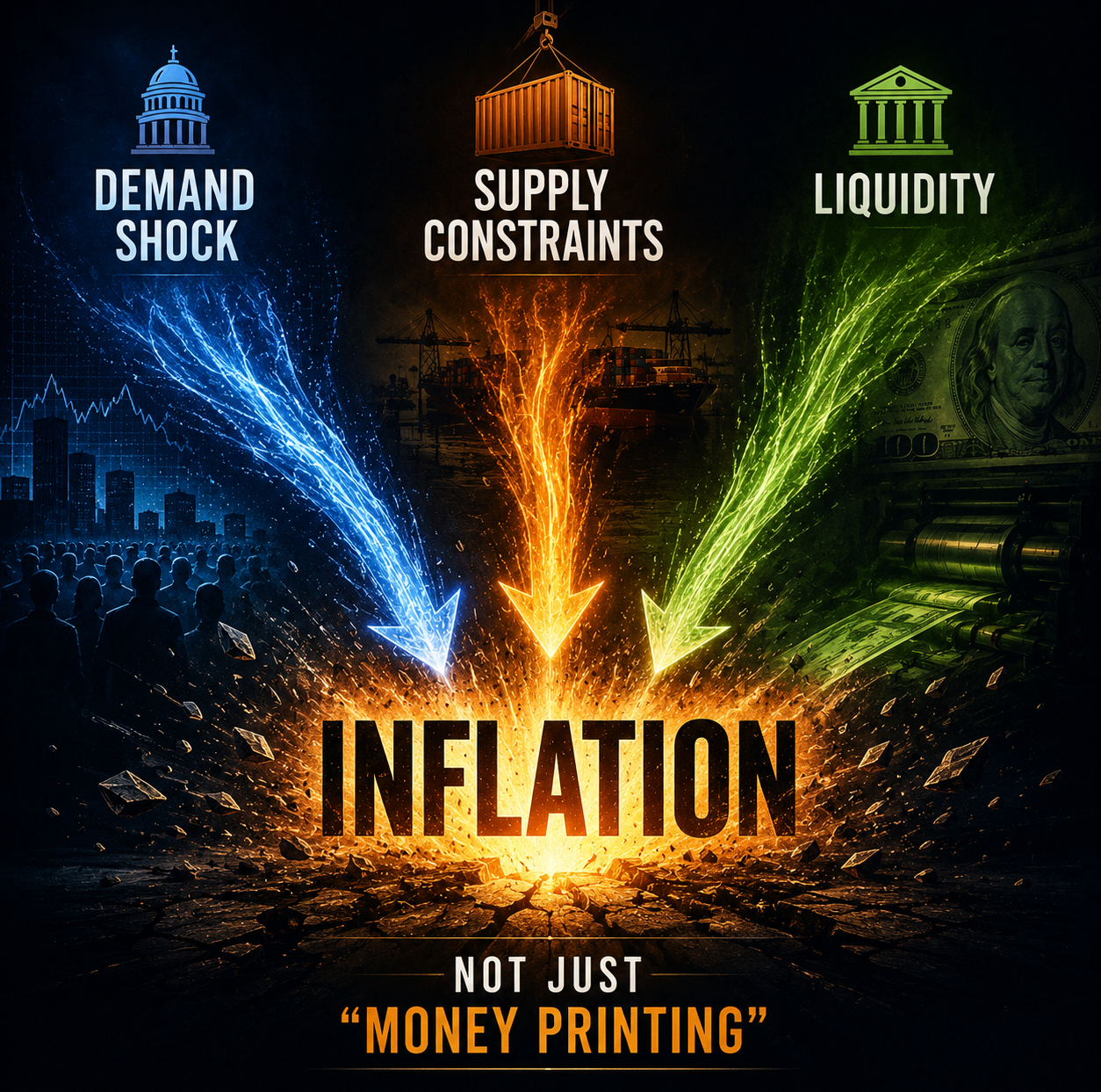 “Money printing caused inflation”