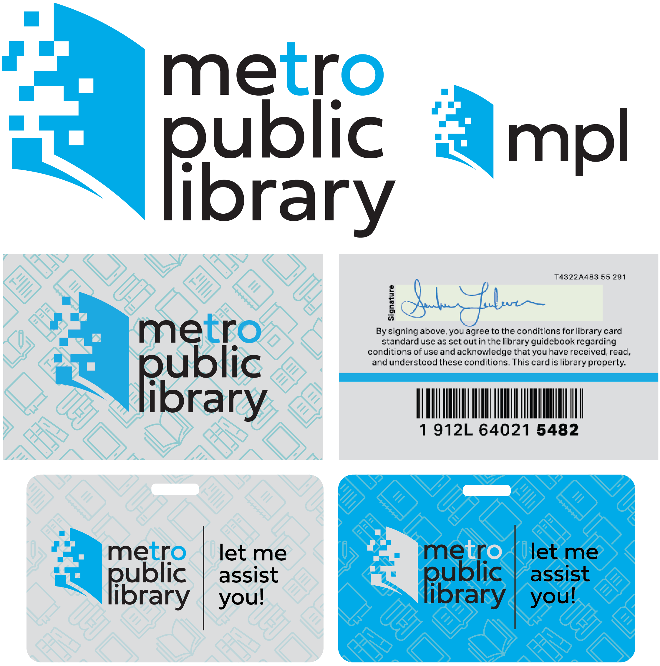 Library Logo, Card and Lanyard Tags, Shelved S1