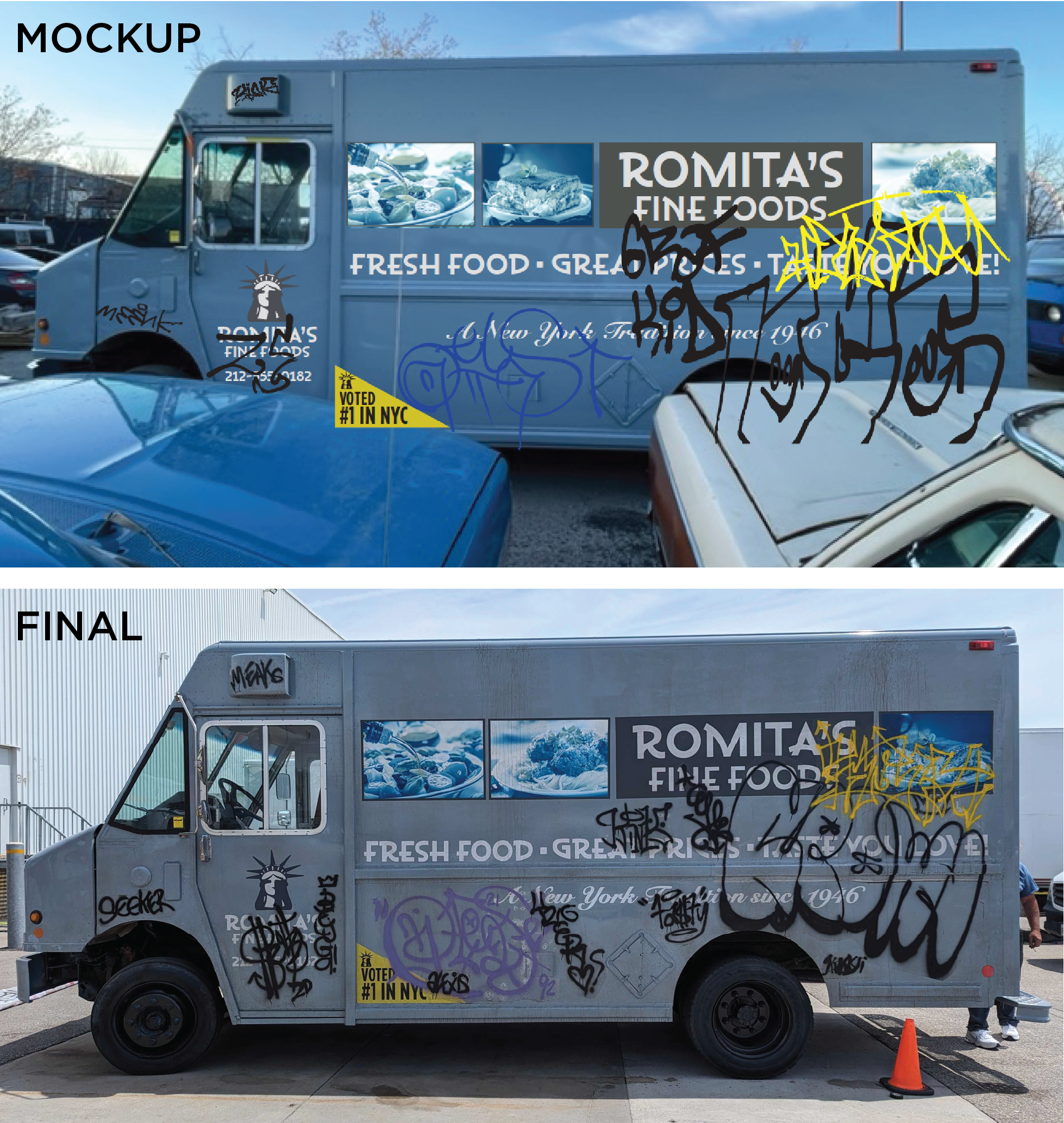 Graffiti'd Delivery Truck, Brilliant Minds S1