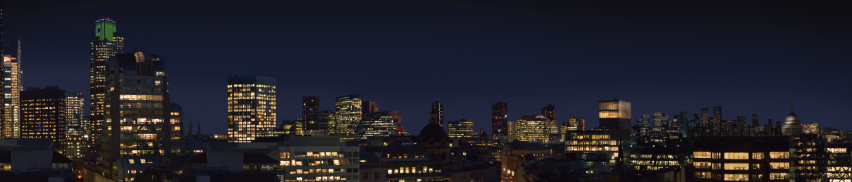 London Skyline Night Backdrop, A Very Jonas Christmas Movie