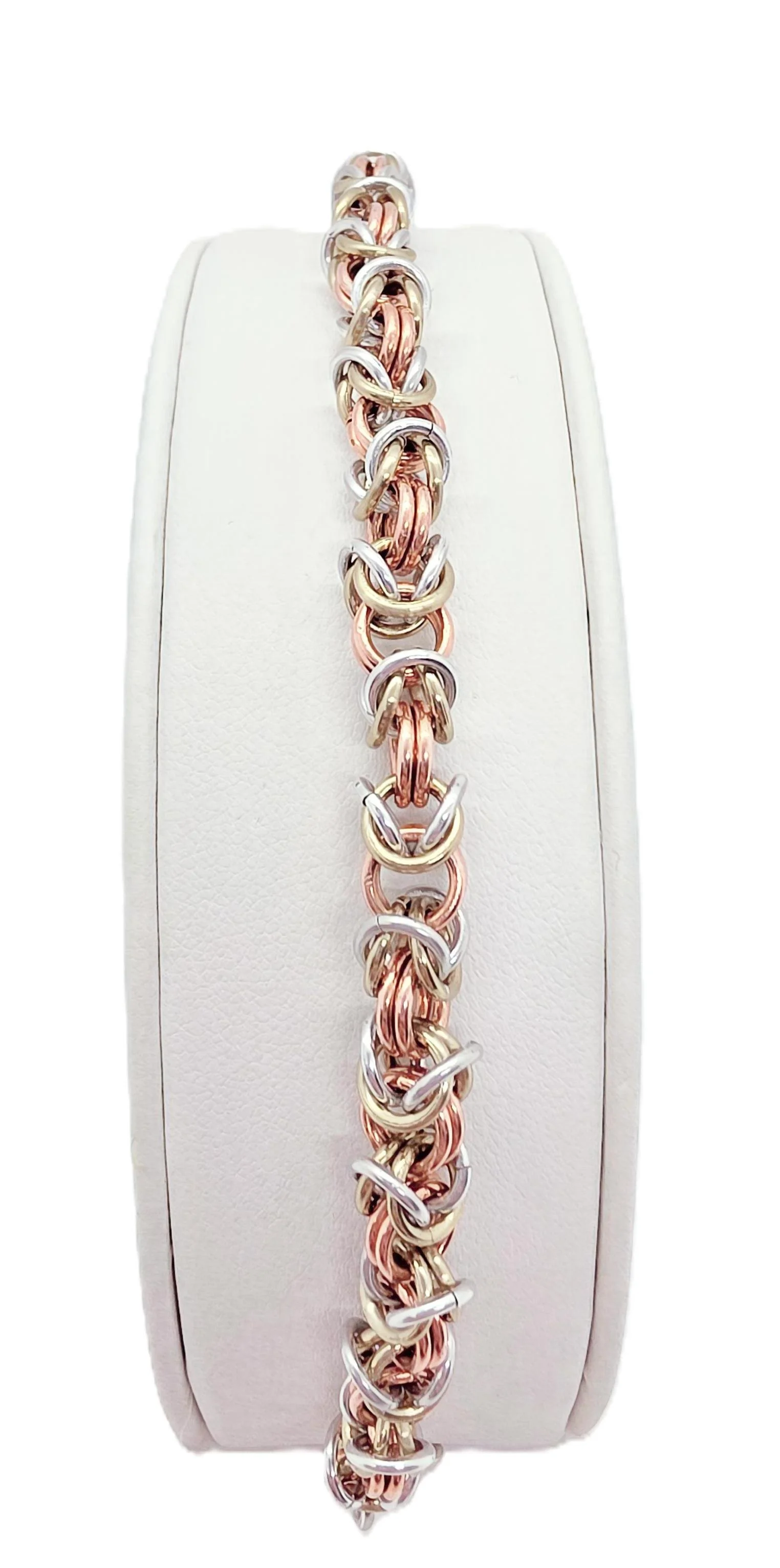 Metallic Trinity Elegance Chainmail Bracelet