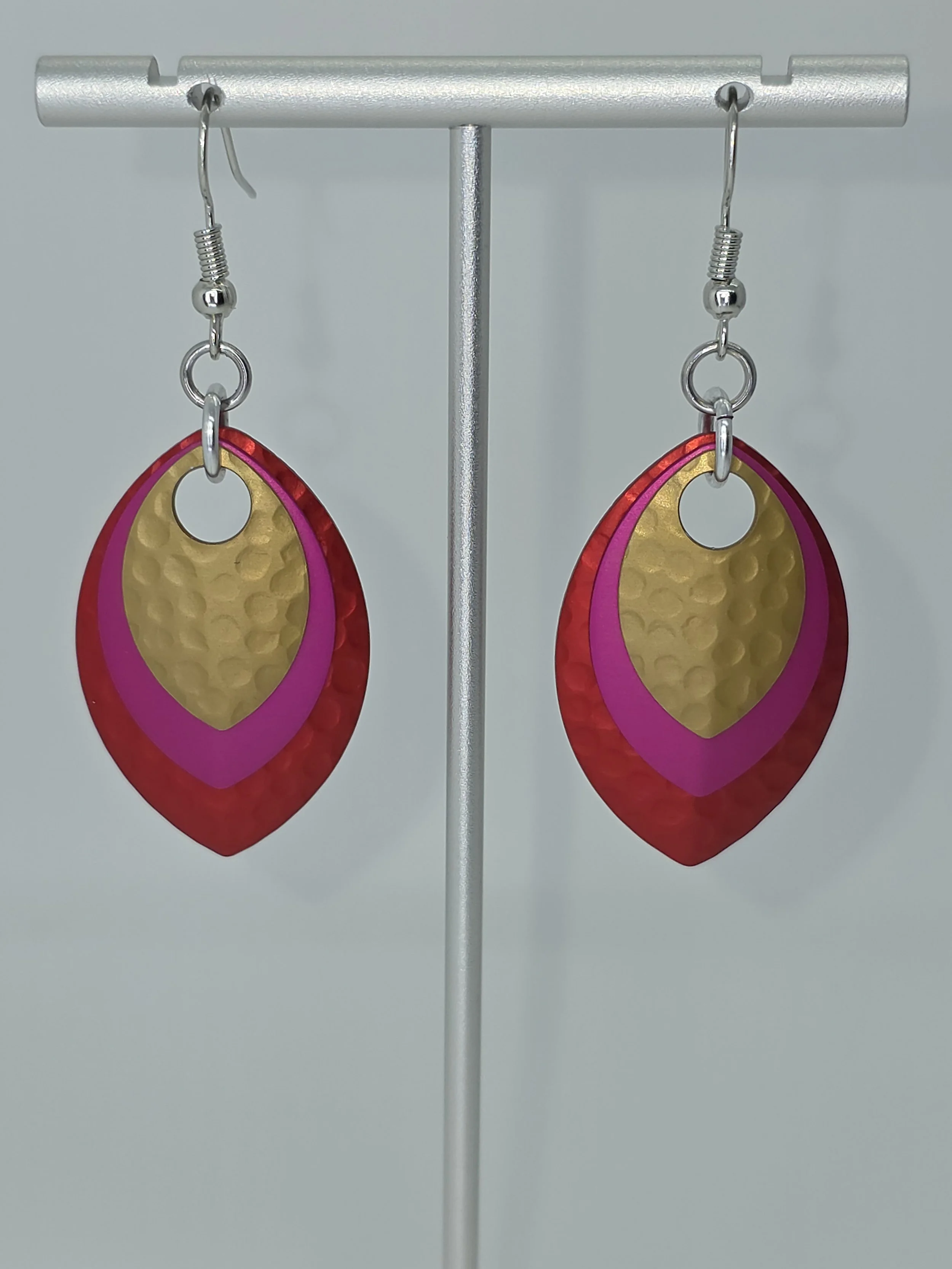 RoseGold Horizon Dragon Scale Earrings