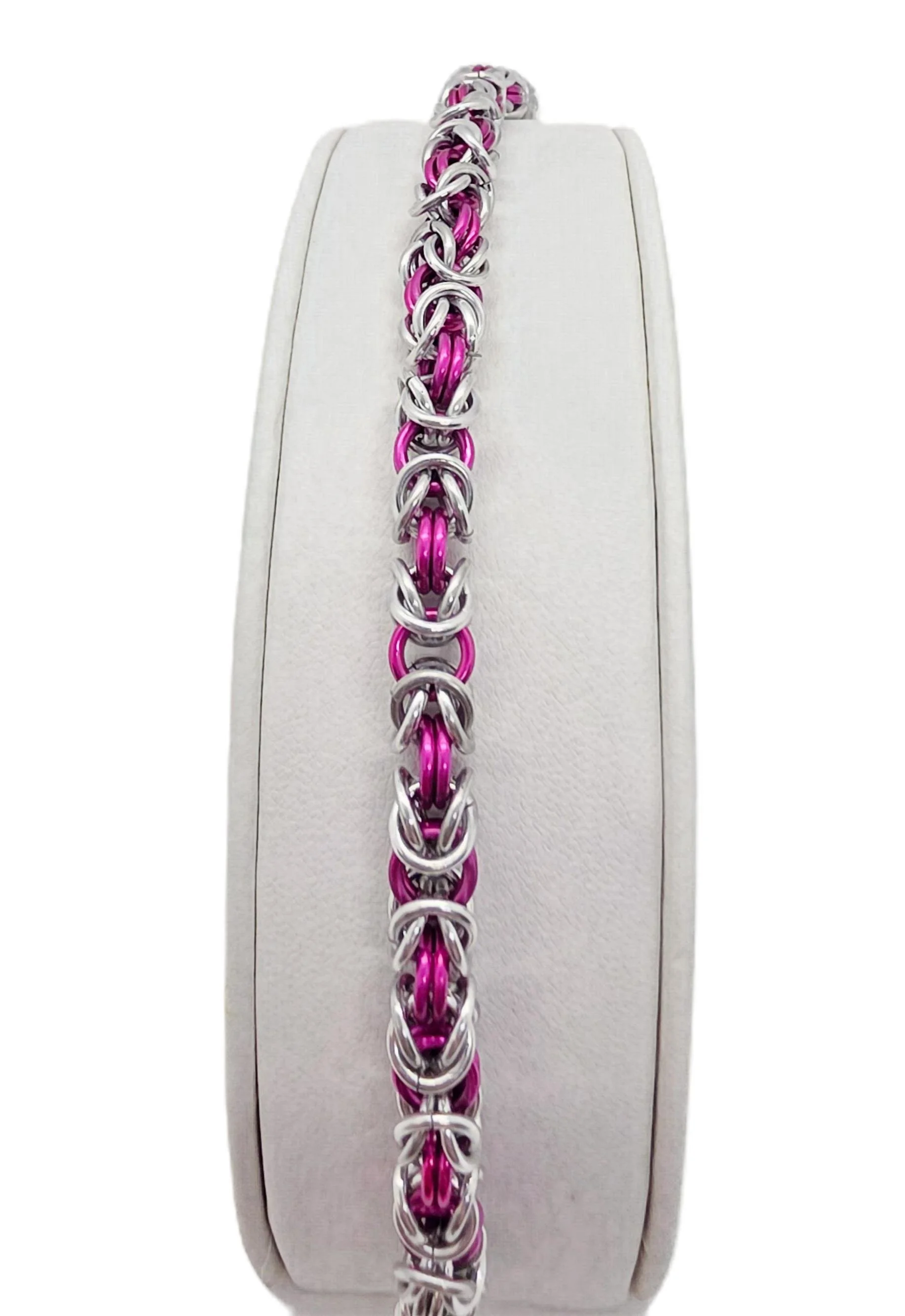 Pink Prism Chainmail Bracelet